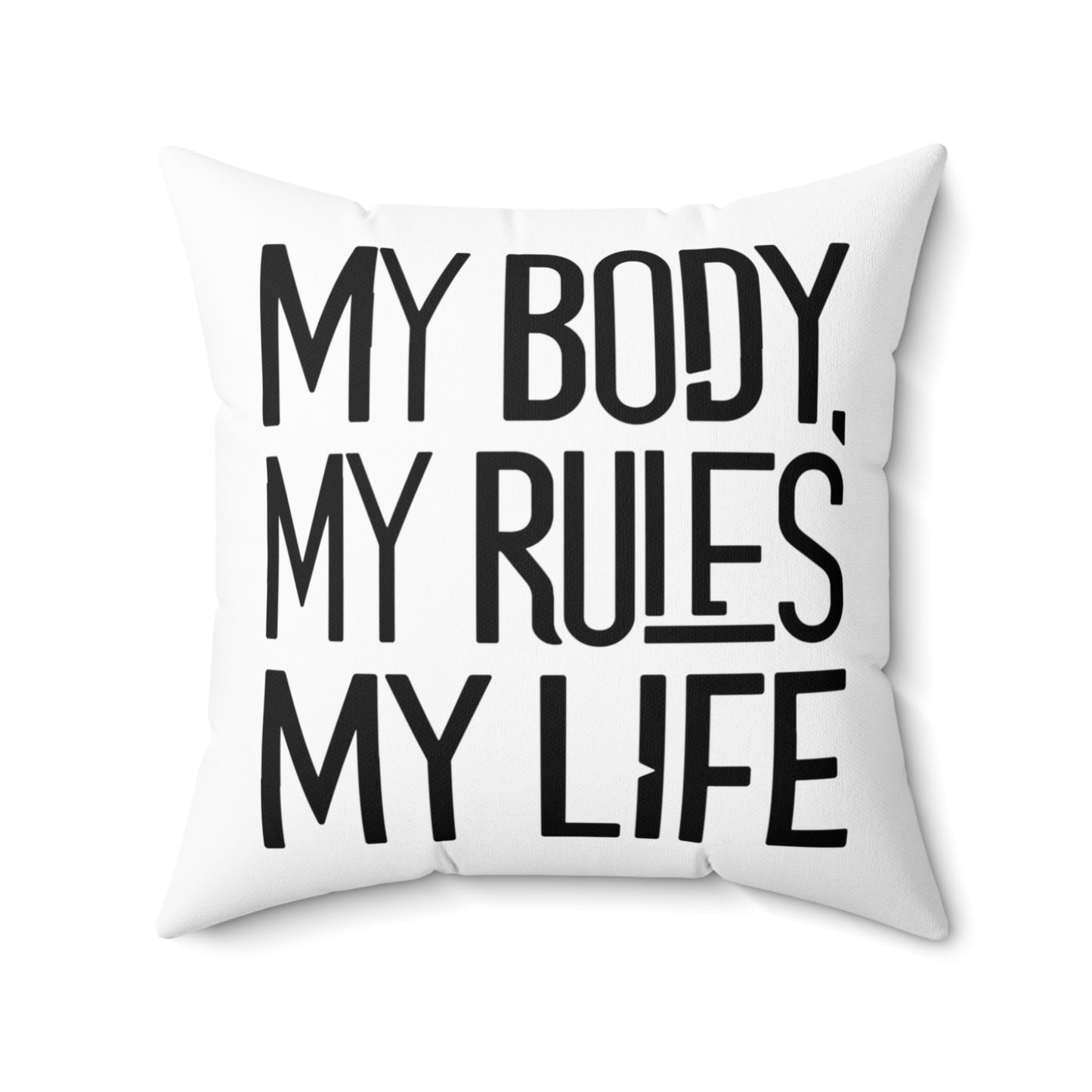 My Body Spun Polyester Square Pillow