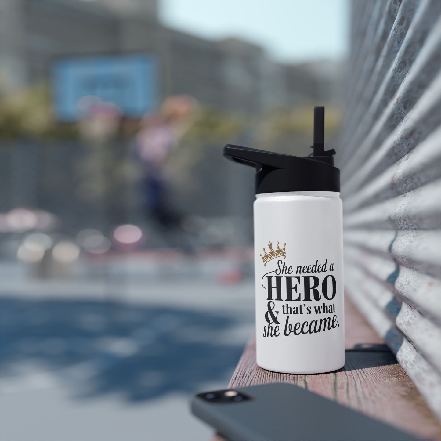 Copy of She Needed Stainless Steel Water Bottle, Standard Lid