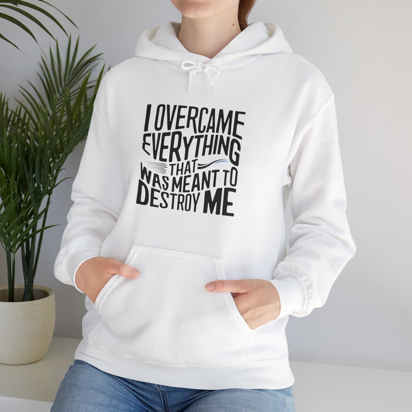 I Overcame Printed Unisex Heavy Blend™ Hooded Sweatshirt