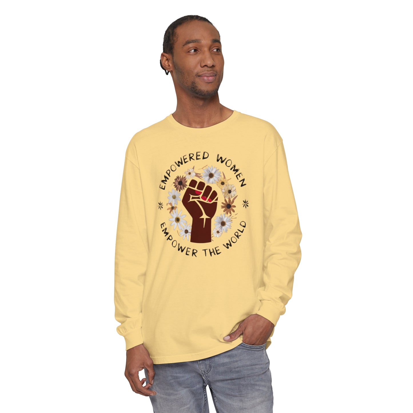 Empowered Women Women Garment-dyed Long Sleeve T-Shirt