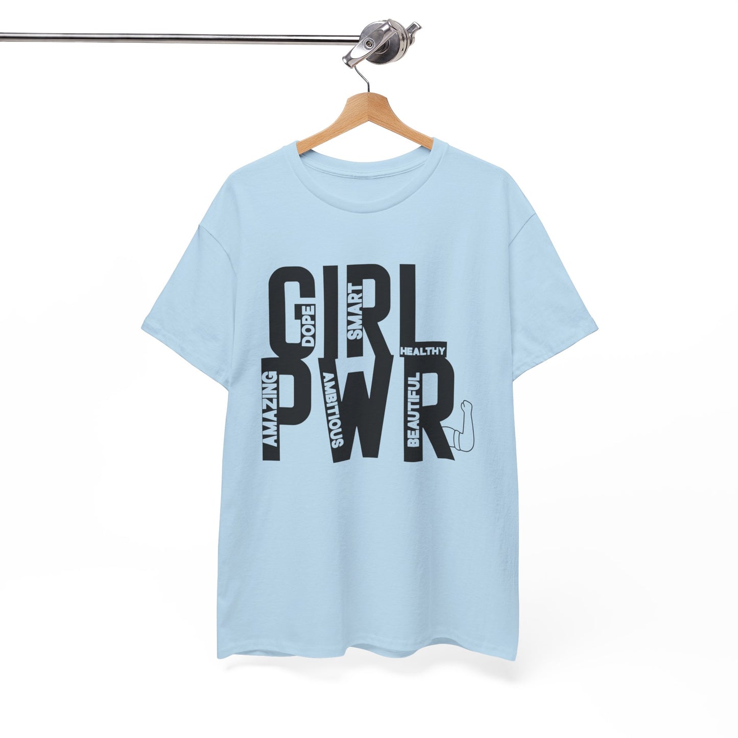GIRL PWR Printed T Shirt with Hearts