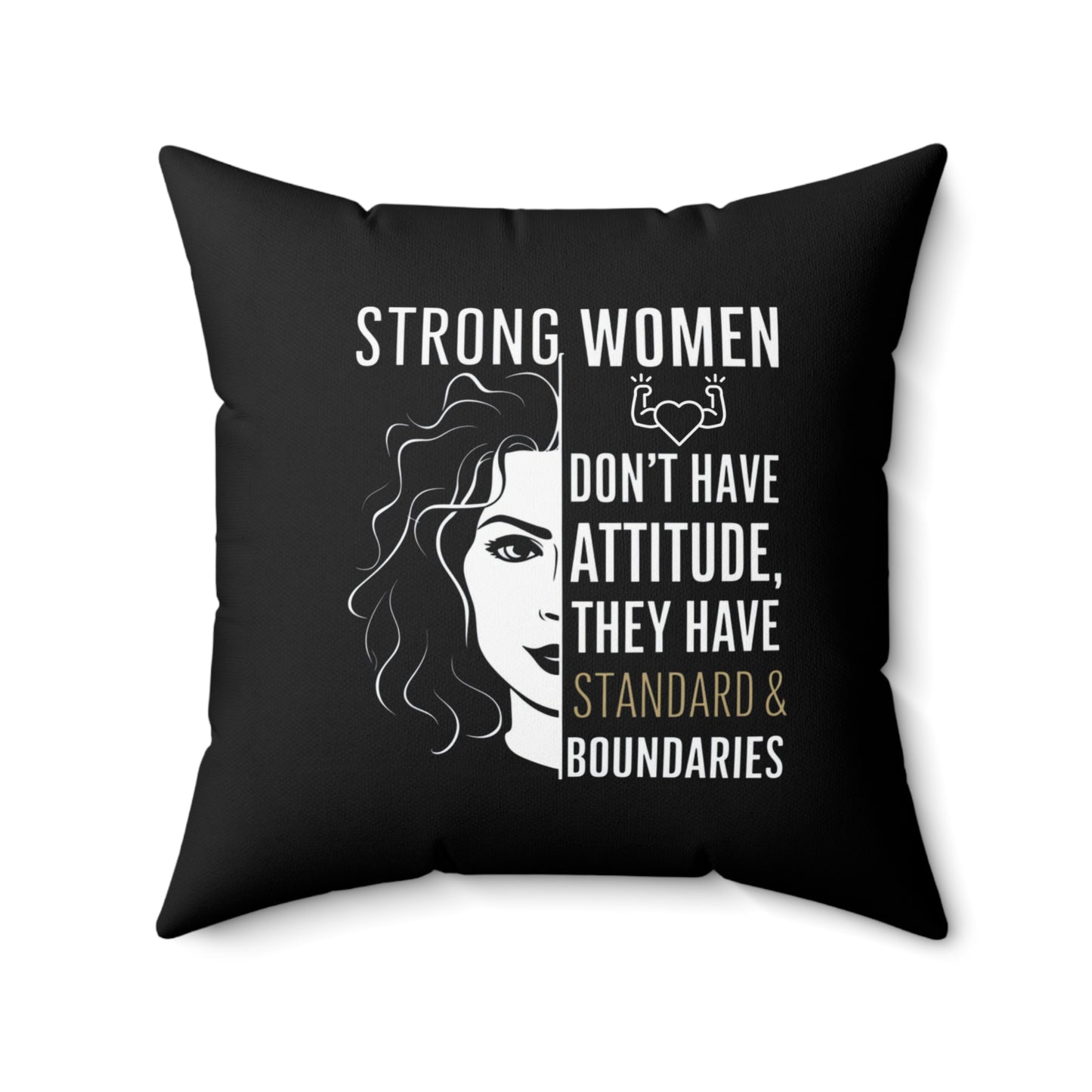 Strong Women Spun Polyester Square Pillow