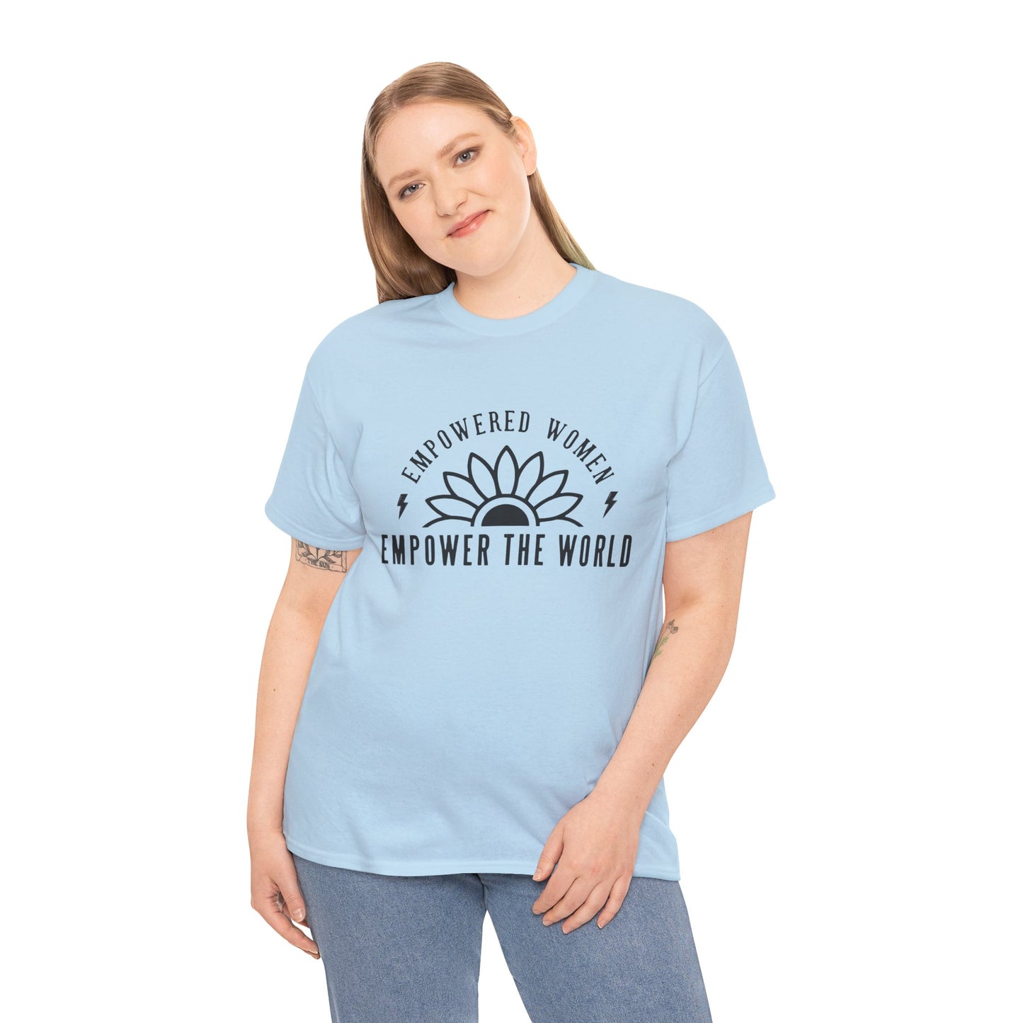 Empowered Women Printed T Shirt with Hearts