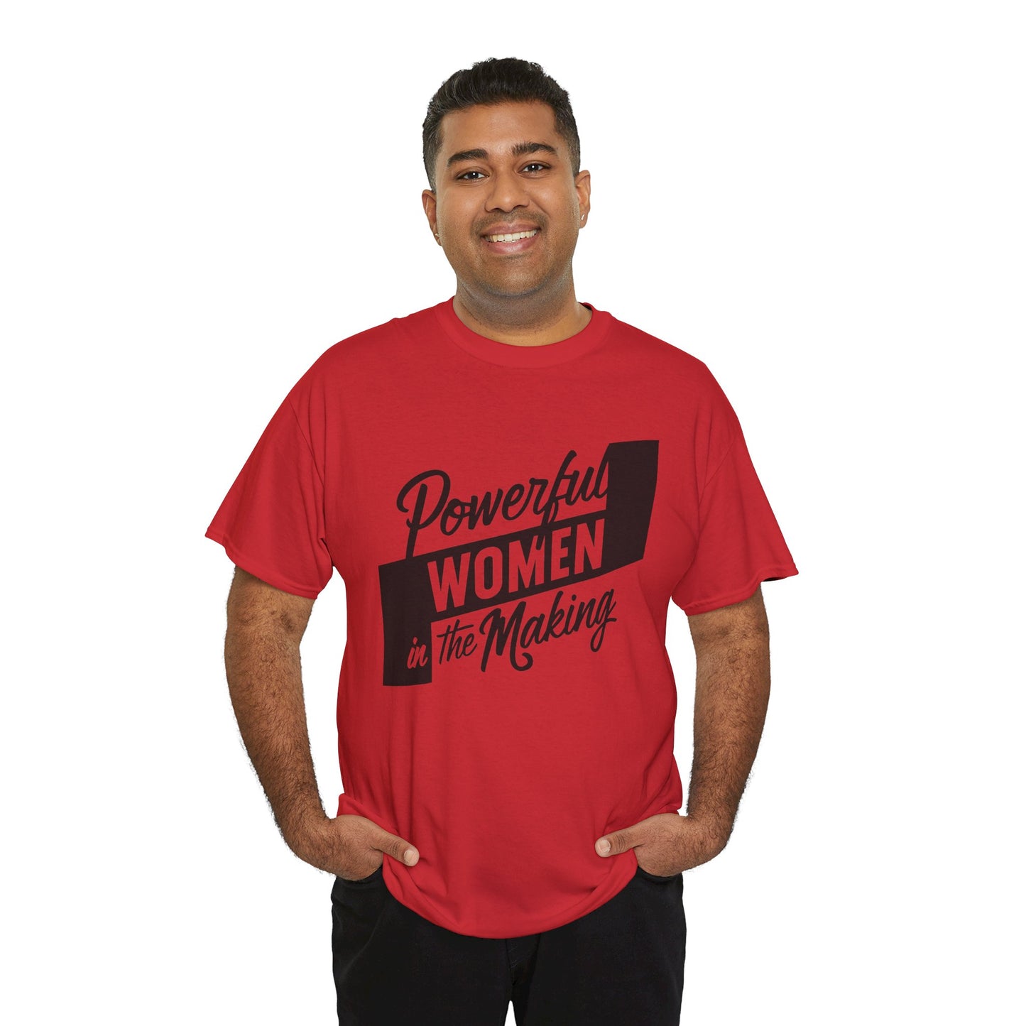 Powerful Women Printed T Shirt with Hearts