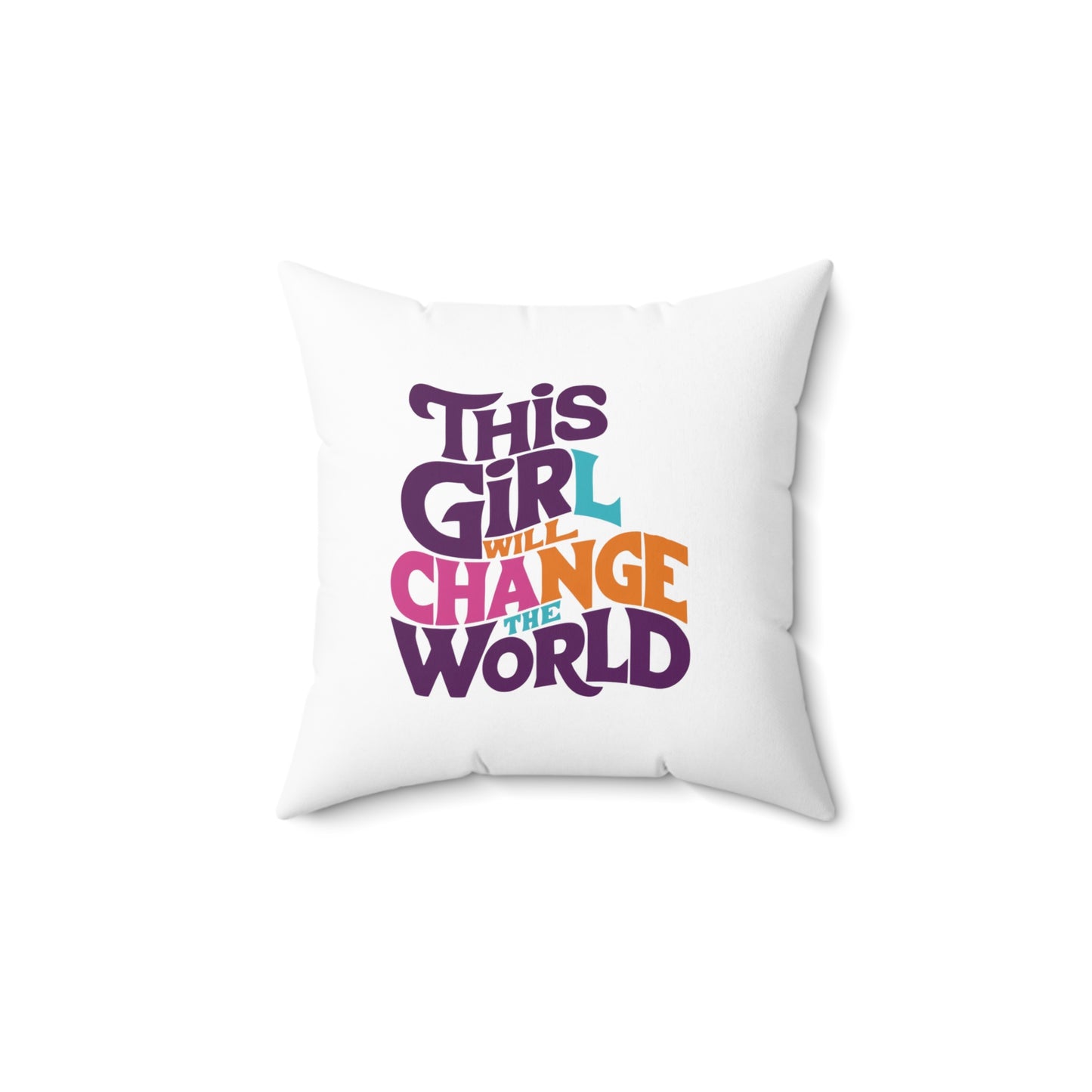 This Girl Spun Polyester Square Pillow