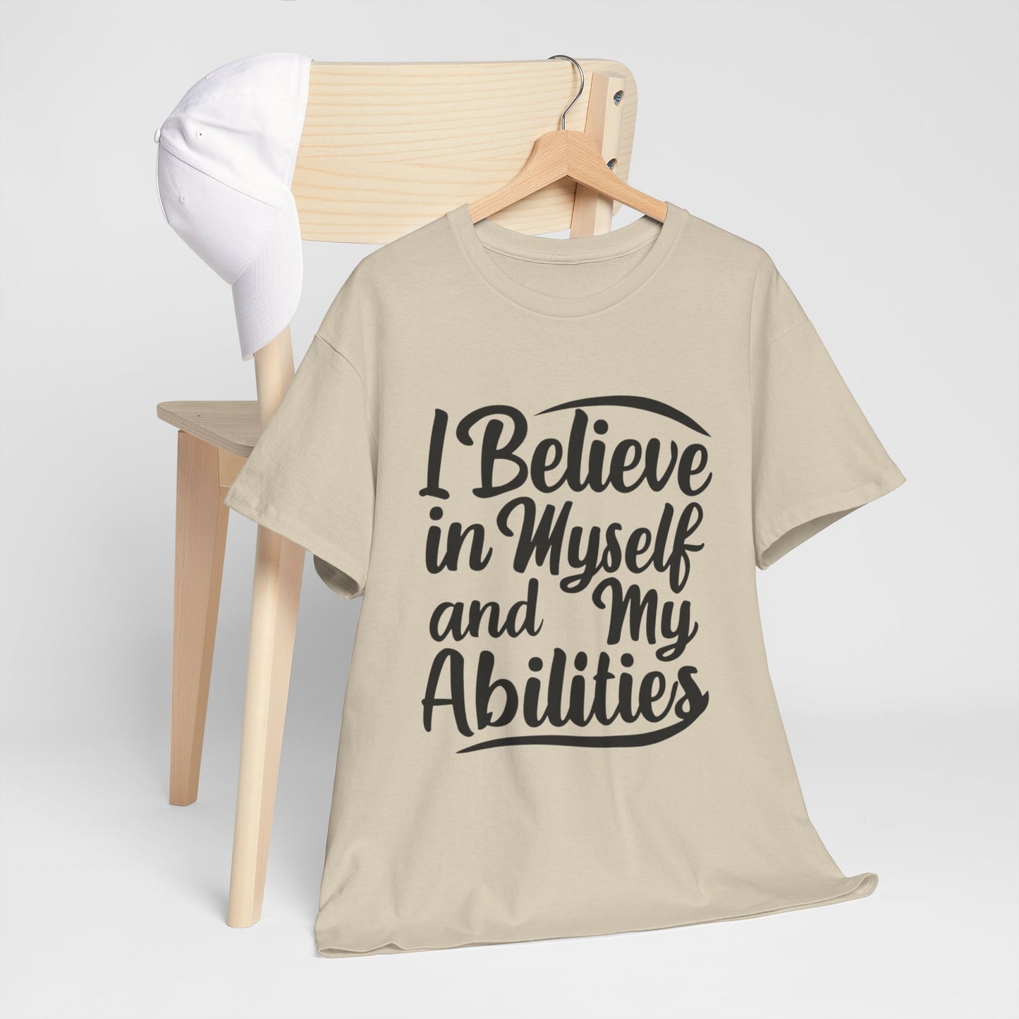 I Believe Printed T Shirt with Hearts