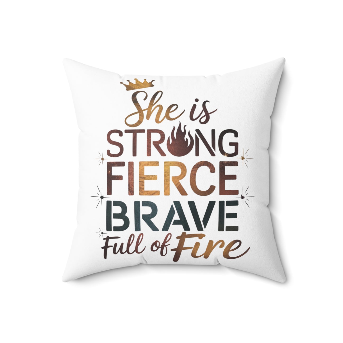 She Is Strong Spun Polyester Square Pillow