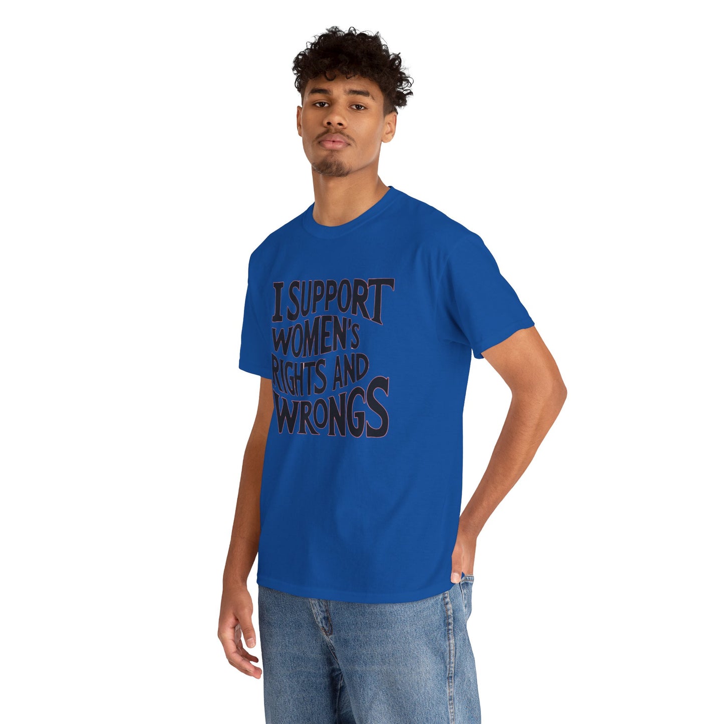 I Support Printed T Shirt with Hearts