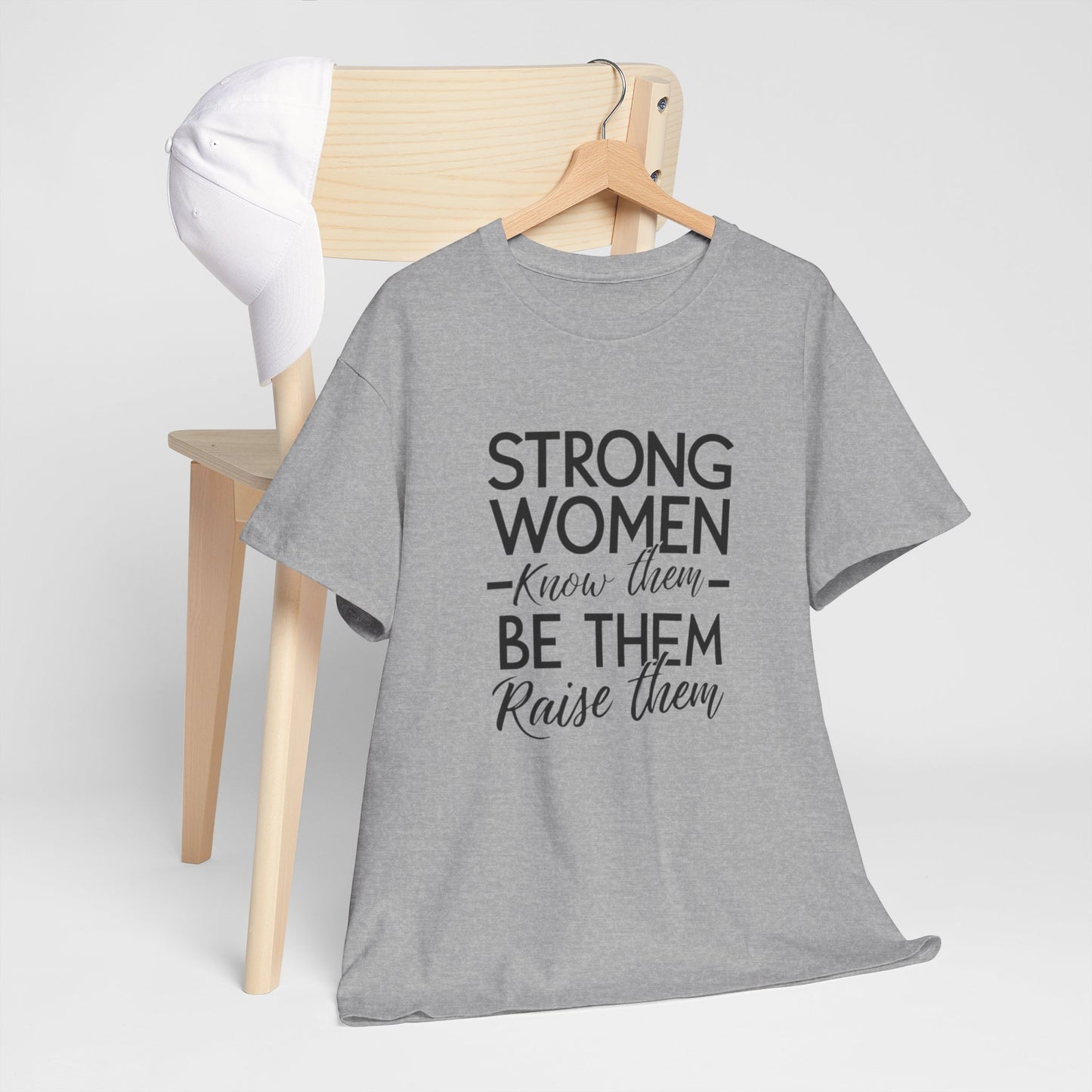 Strong Women Printed T Shirt with Hearts