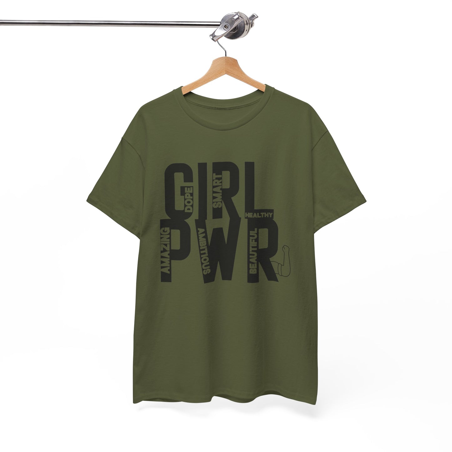 GIRL PWR Printed T Shirt with Hearts