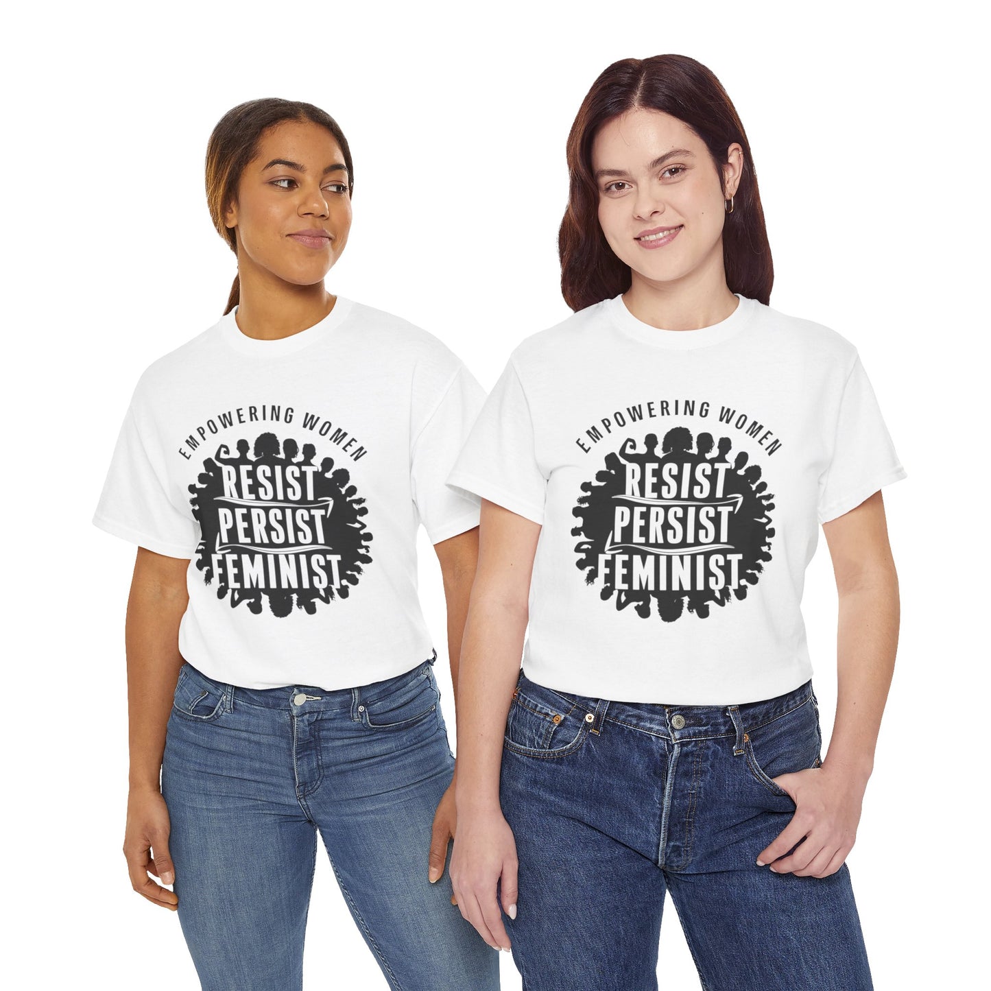 Empowering Women Printed T Shirt with Hearts