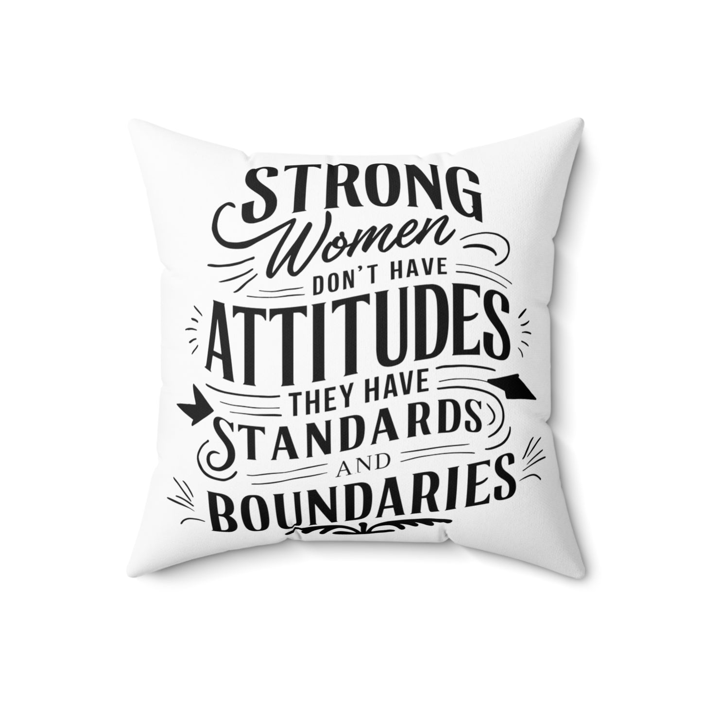 Strong Woman Spun Polyester Square Pillow