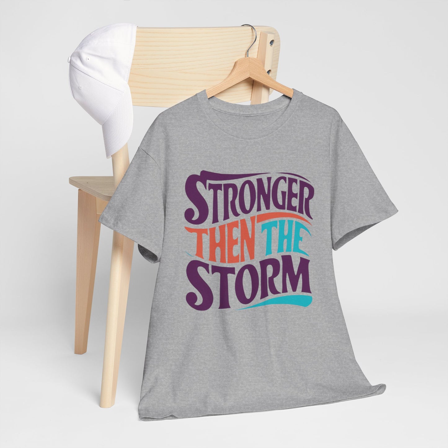 Stronger Then  Printed T Shirt with Hearts