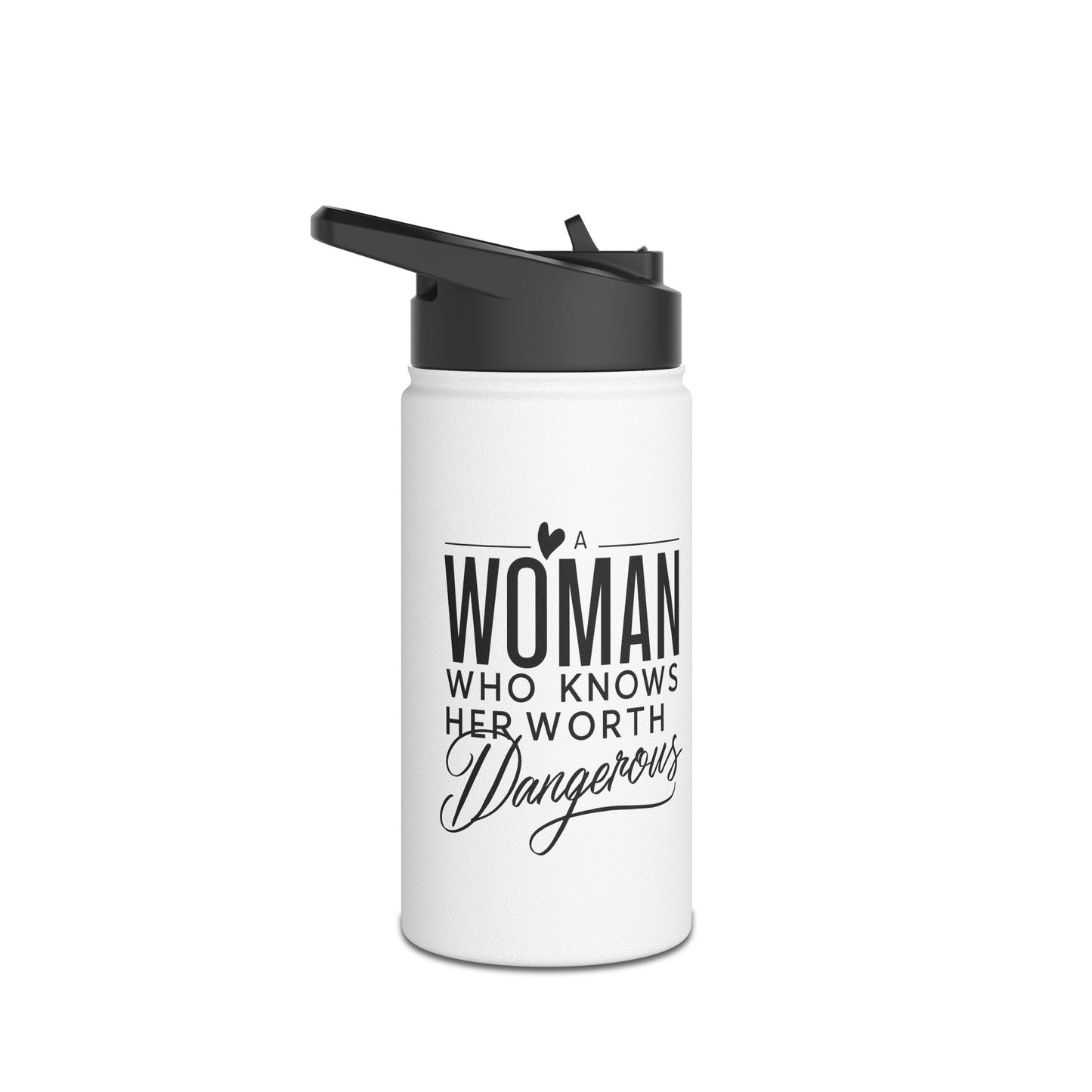 Woman Stainless Steel Water Bottle, Standard Lid