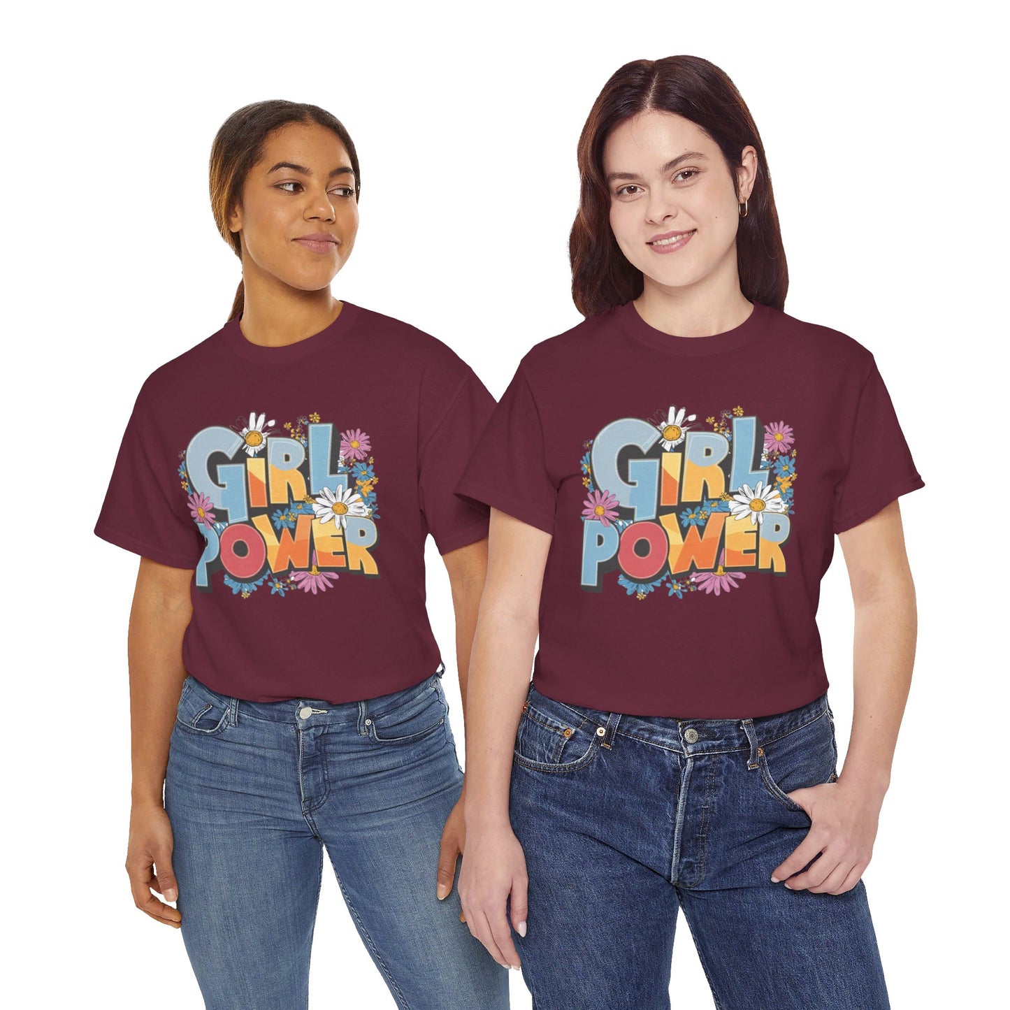 Girl Power Women Heavy Cotton Tee