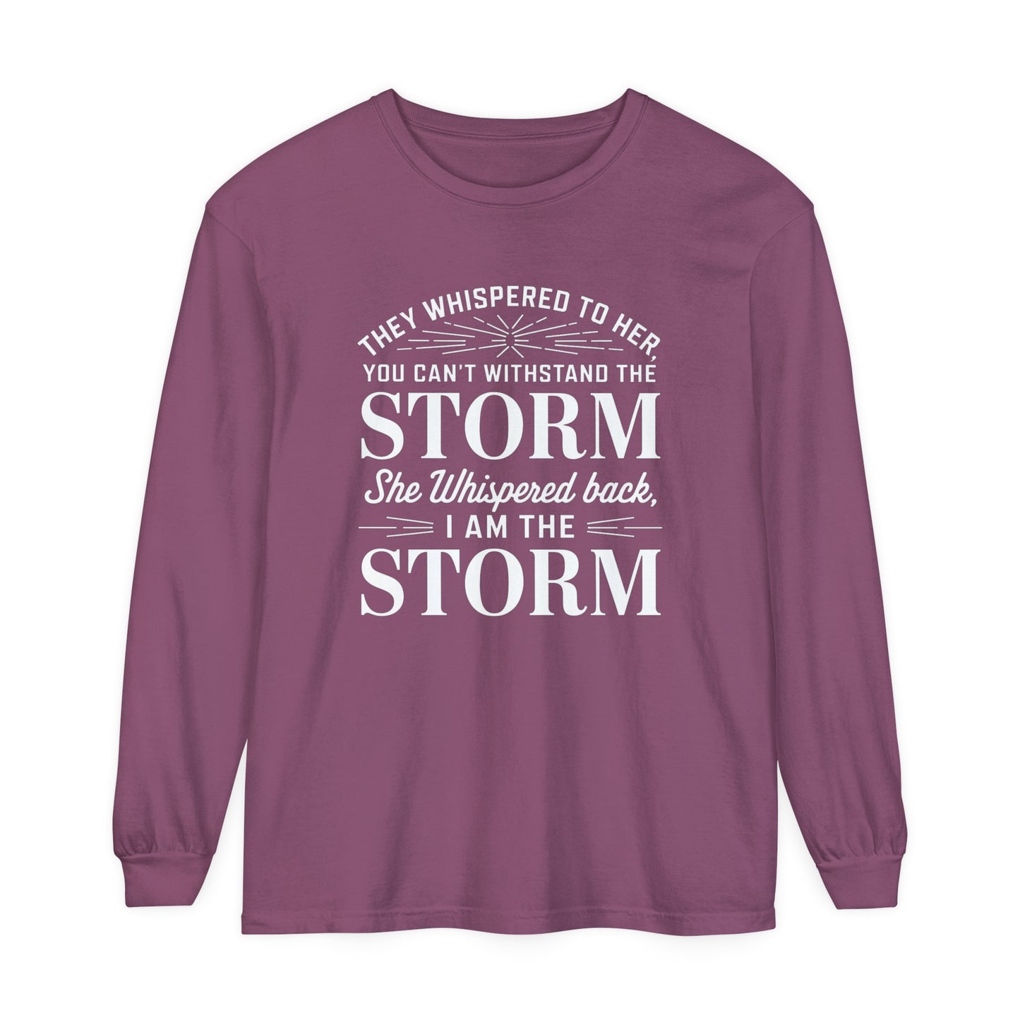 They Whispered Women Garment-dyed Long Sleeve T-Shirt