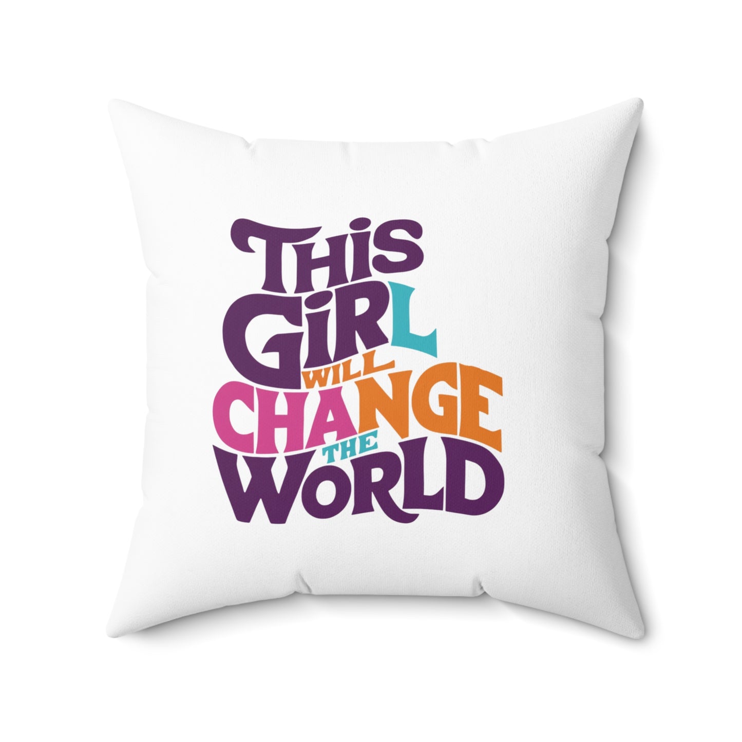 This Girl Spun Polyester Square Pillow