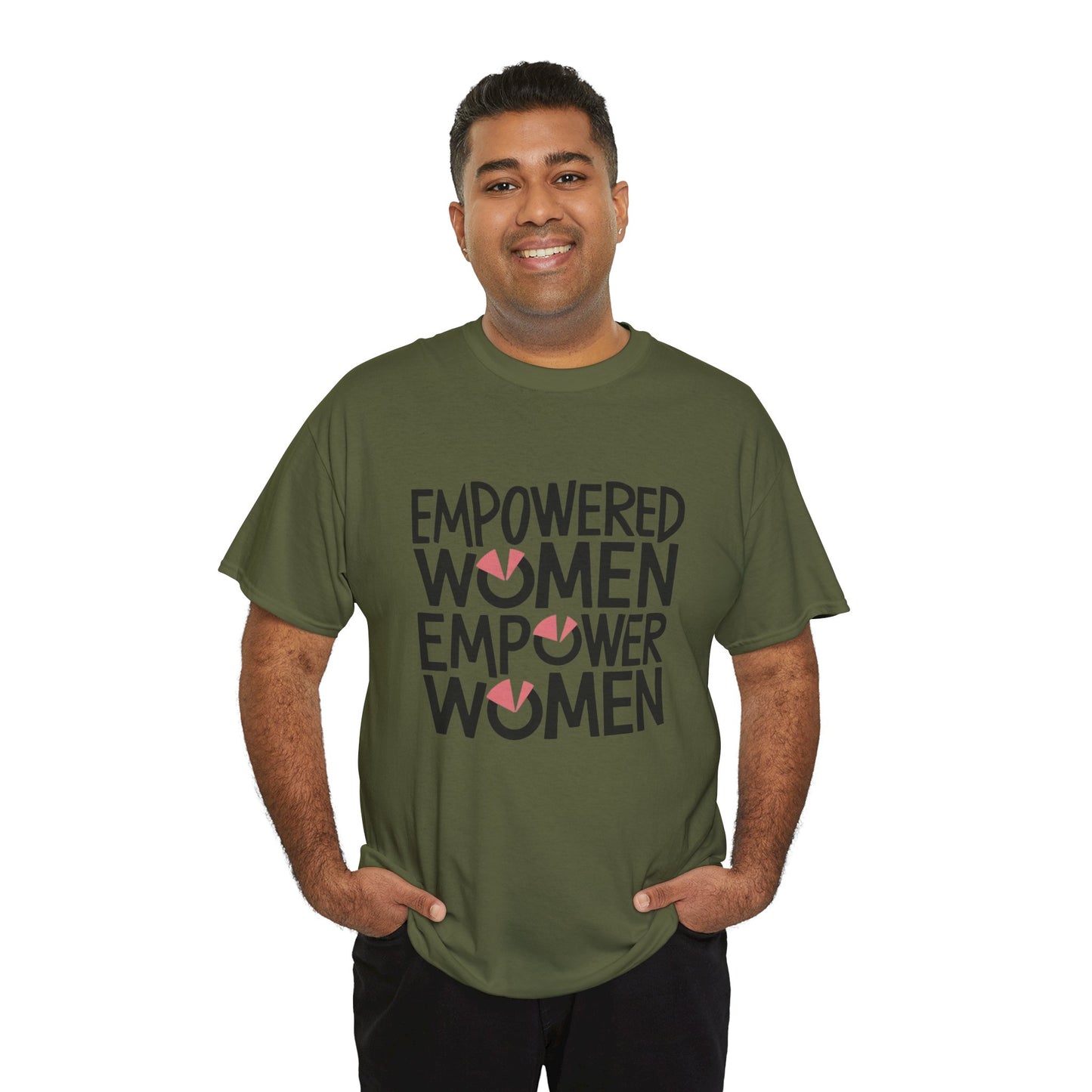 Empowered Printed T Shirt with Hearts