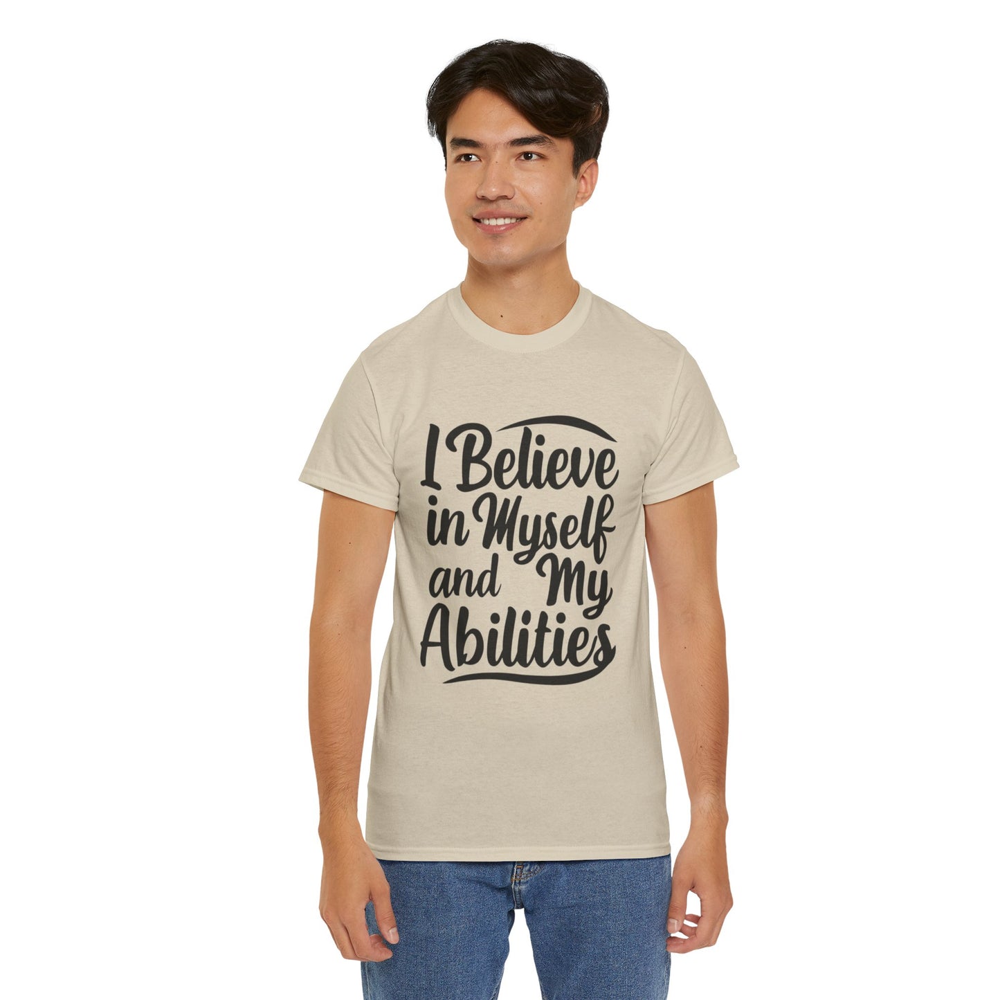 I Believe Printed T Shirt with Hearts