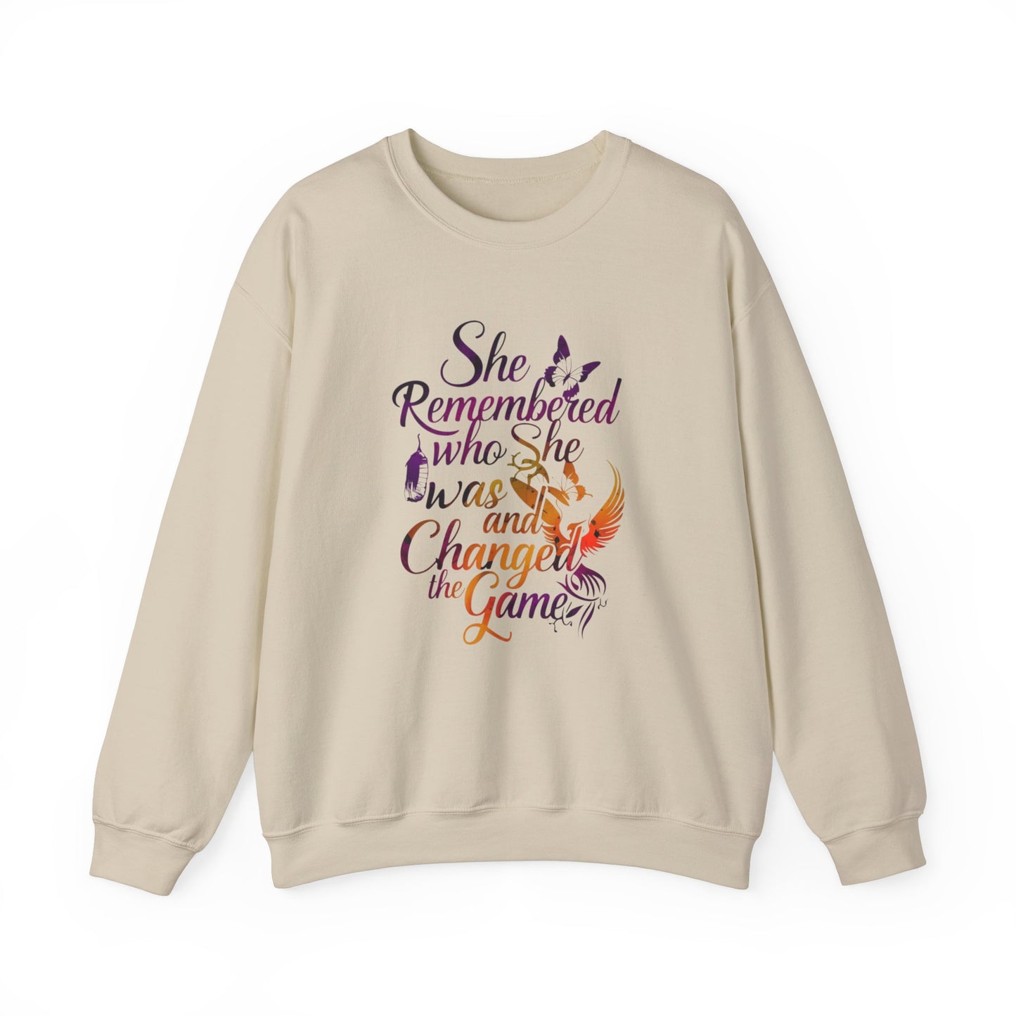She Remembered Who She Was And Changed The Game Unisex Heavy Blend™ Crewneck Sweatshirt