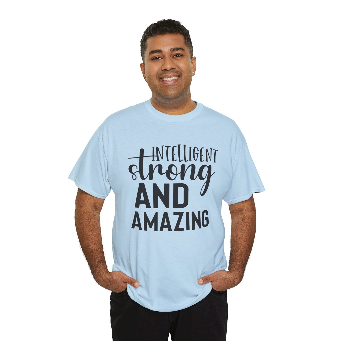 Intelligent Strong Printed T Shirt with Hearts