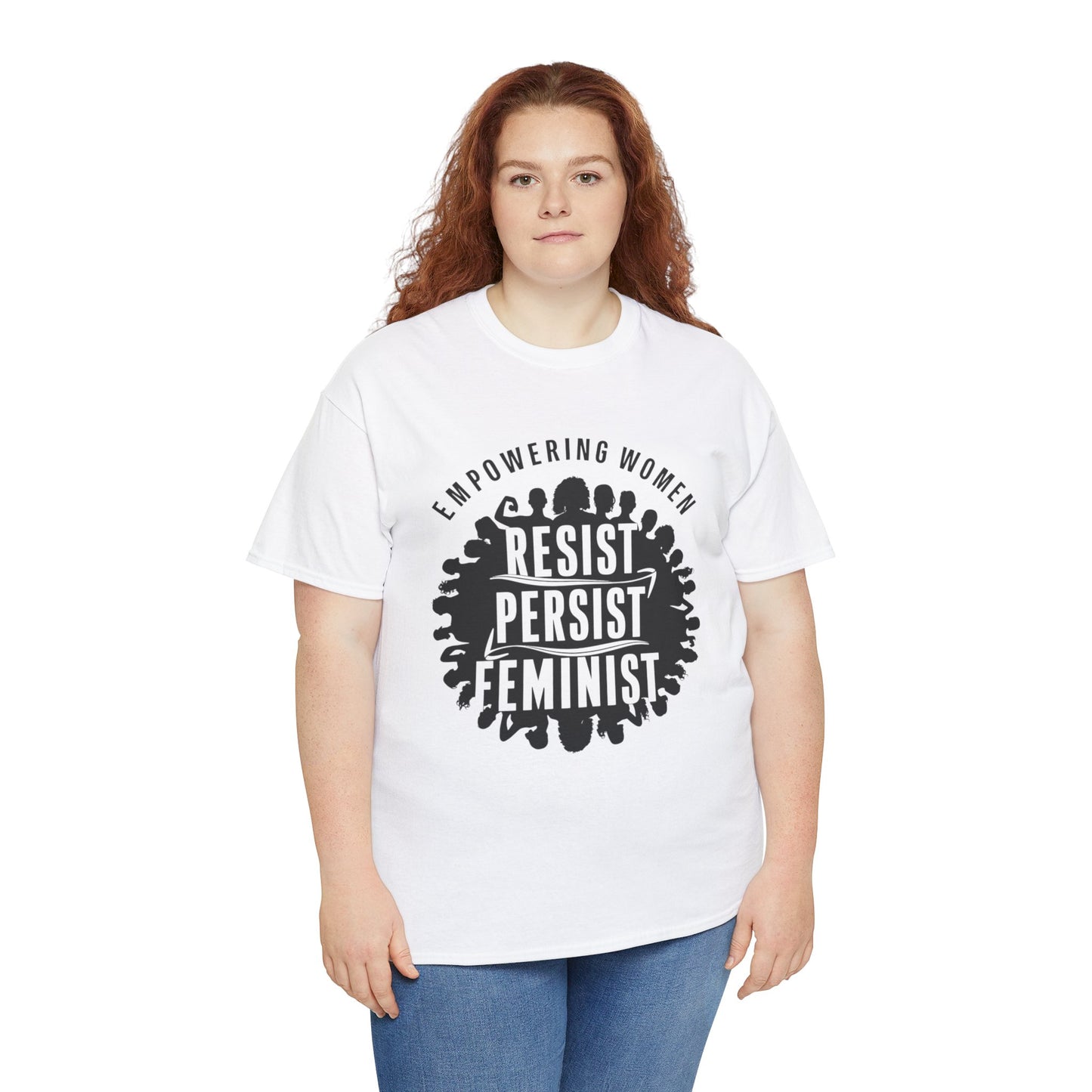 Empowering Women Printed T Shirt with Hearts