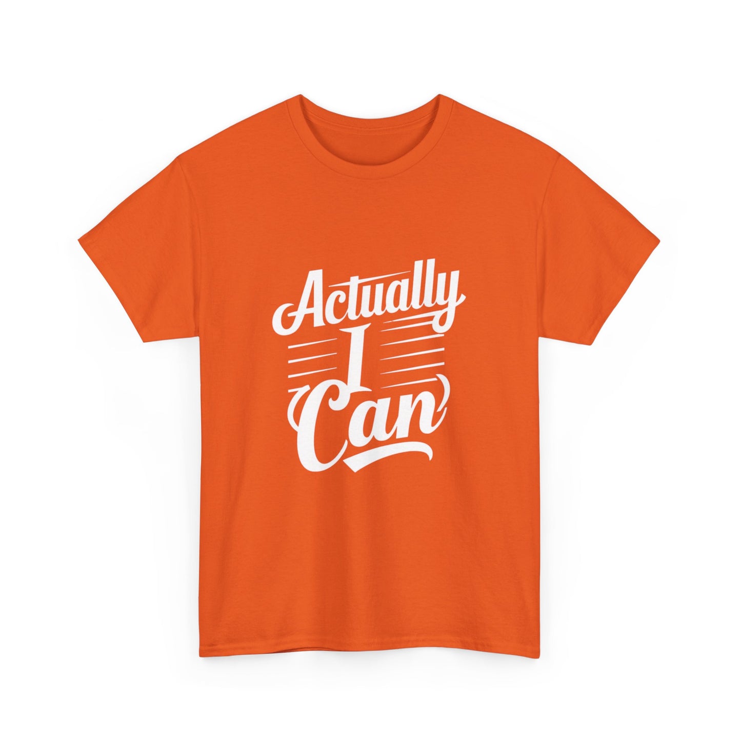 Actually I Can Women Heavy Cotton Tee