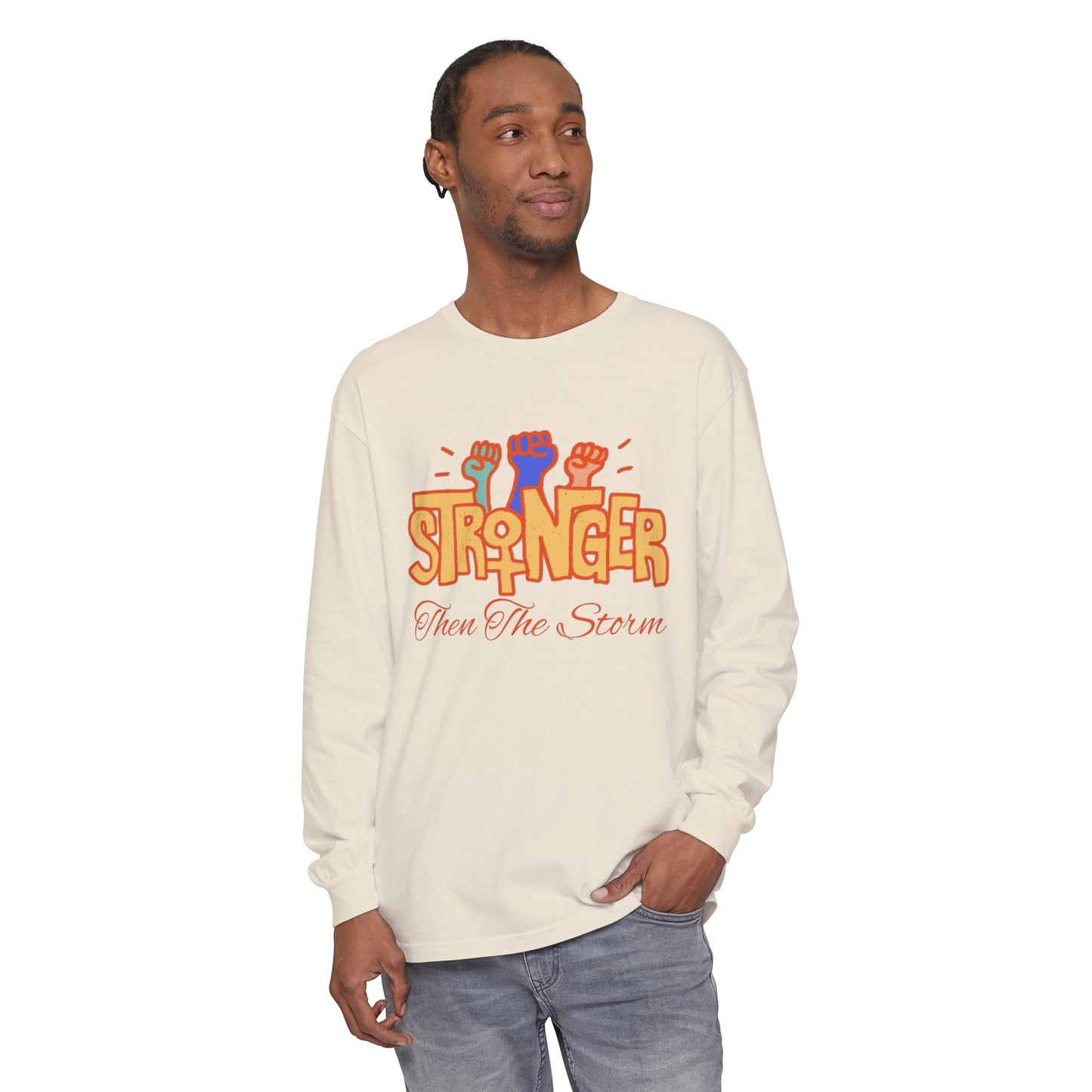 stronger than the Women Garment-dyed Long Sleeve T-Shirt