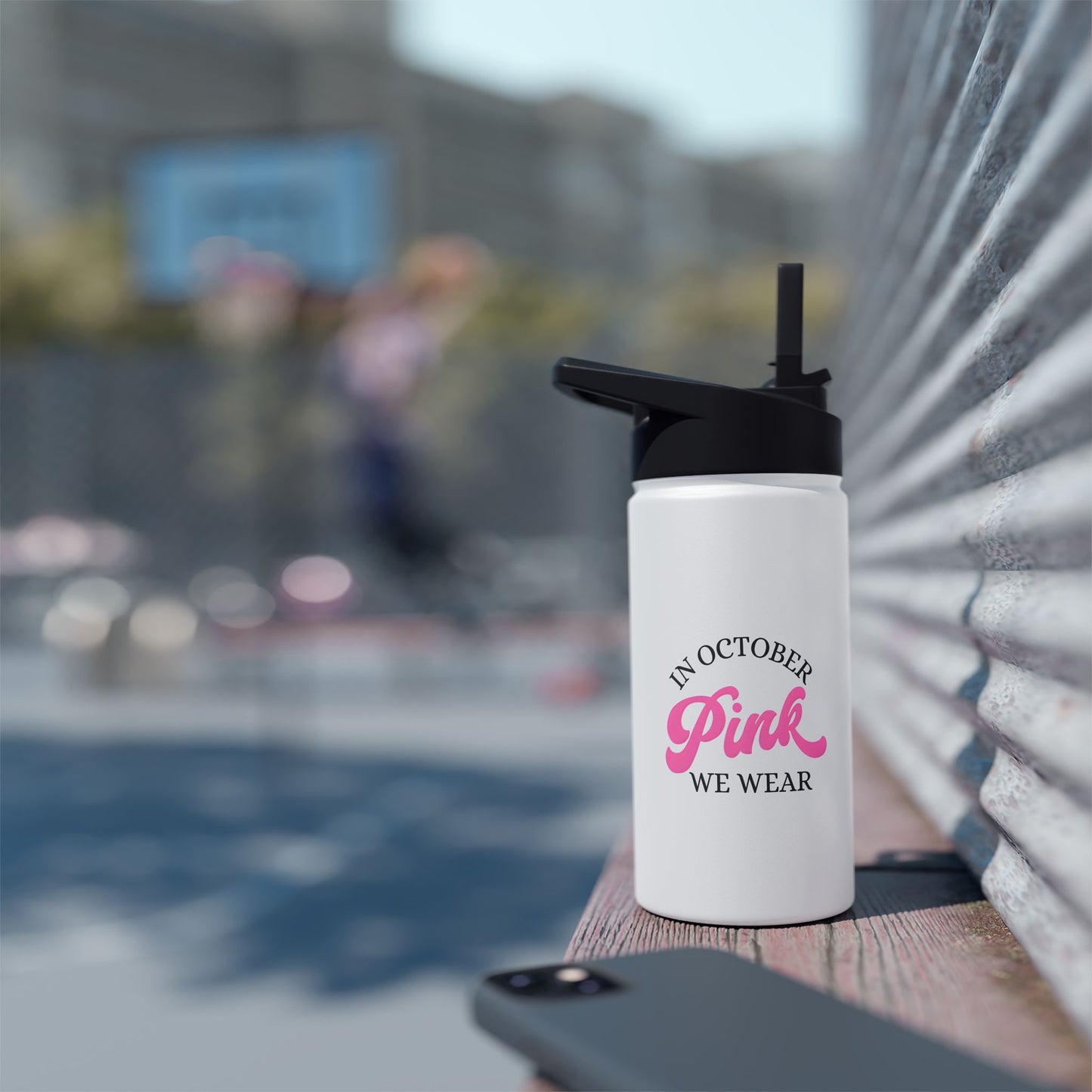 IN October Stainless Steel Water Bottle, Standard Lid