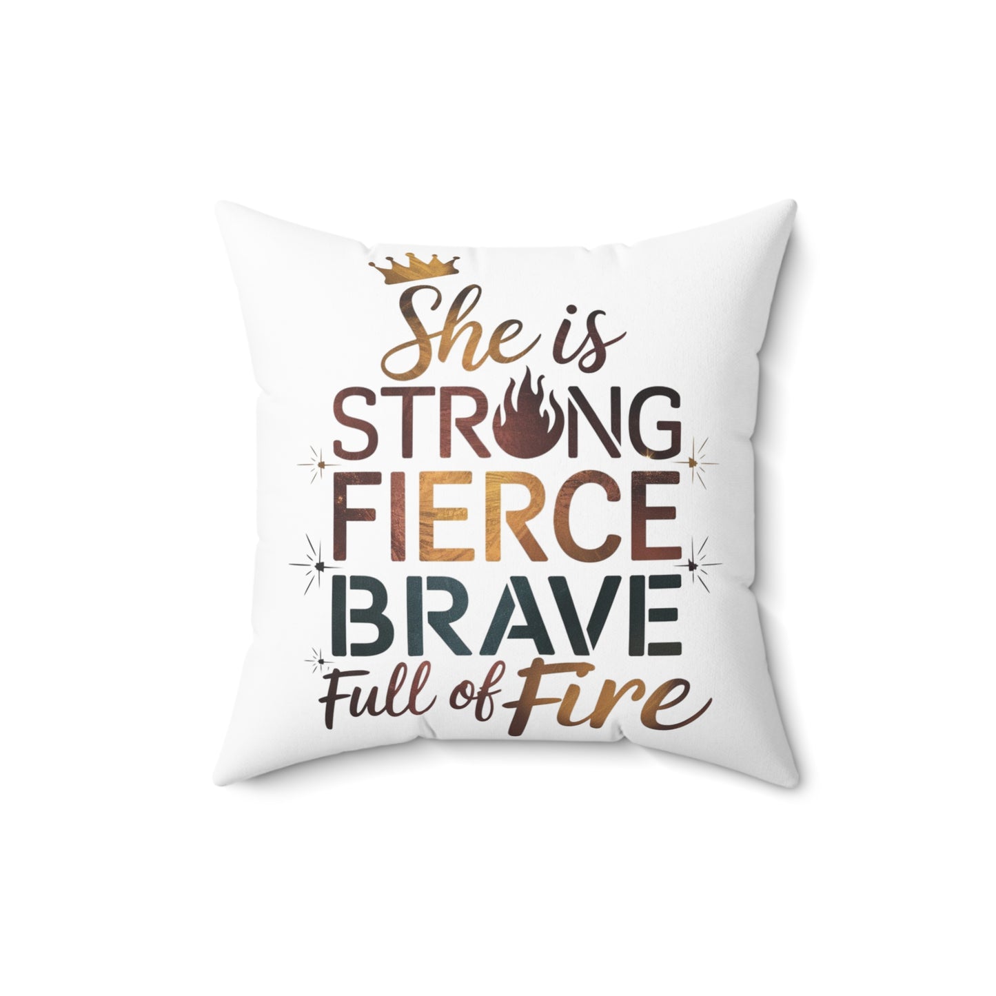 She Is Strong Spun Polyester Square Pillow