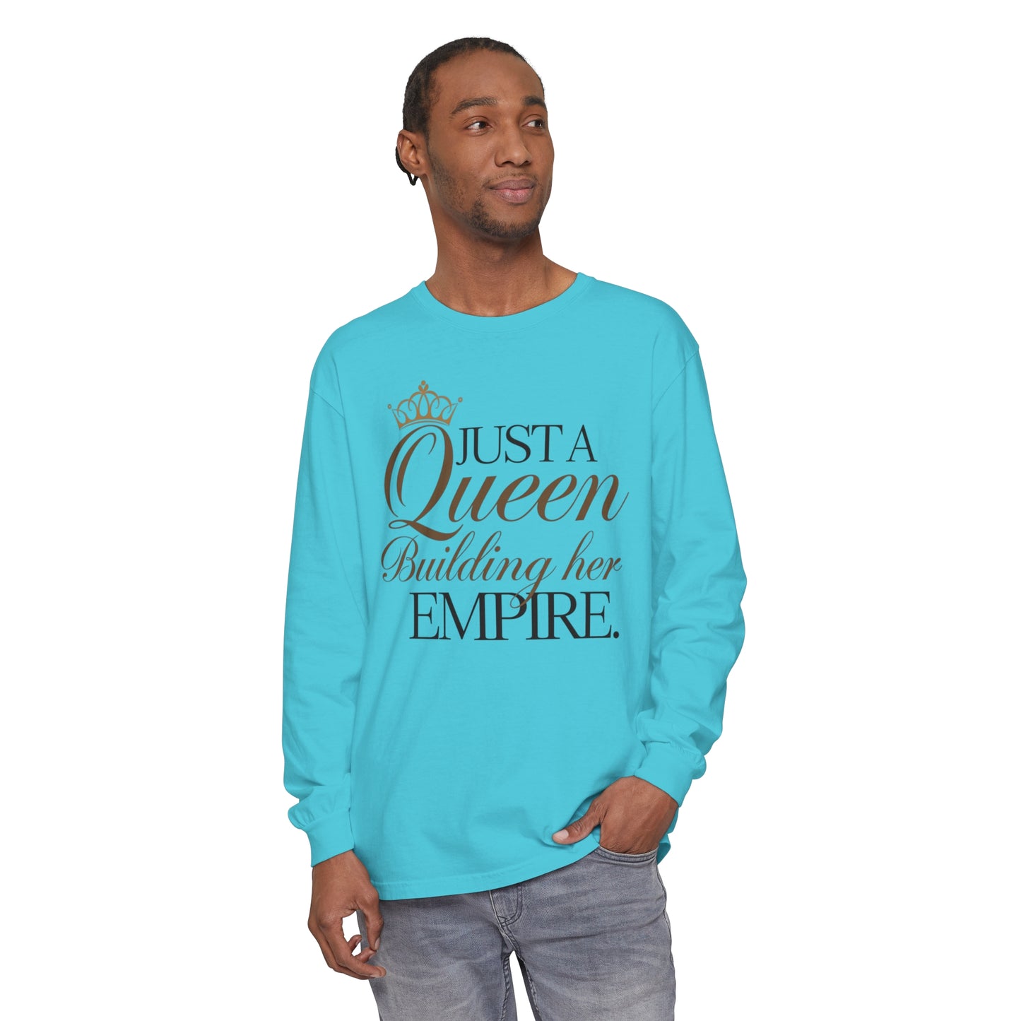 Just A Women Garment-dyed Long Sleeve T-Shirt