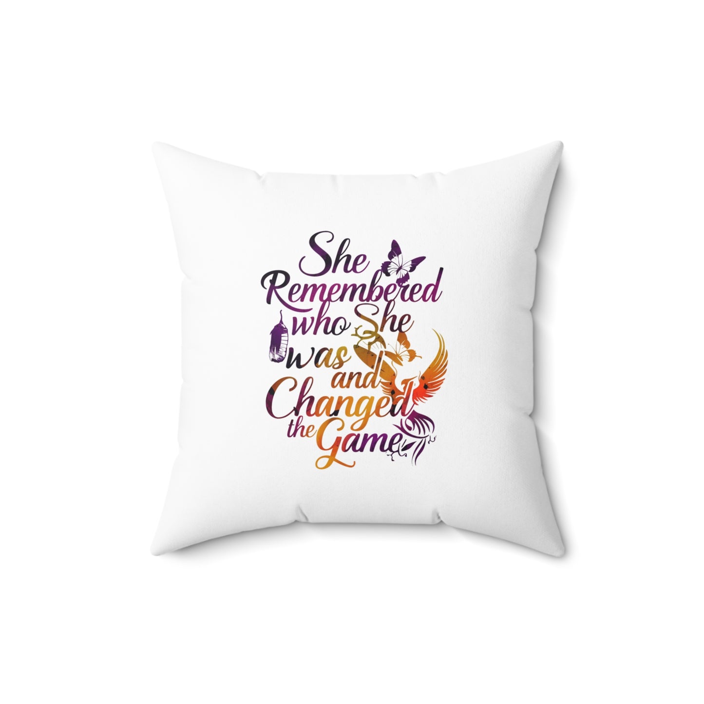 She Remembered Came Spun Polyester Square Pillow