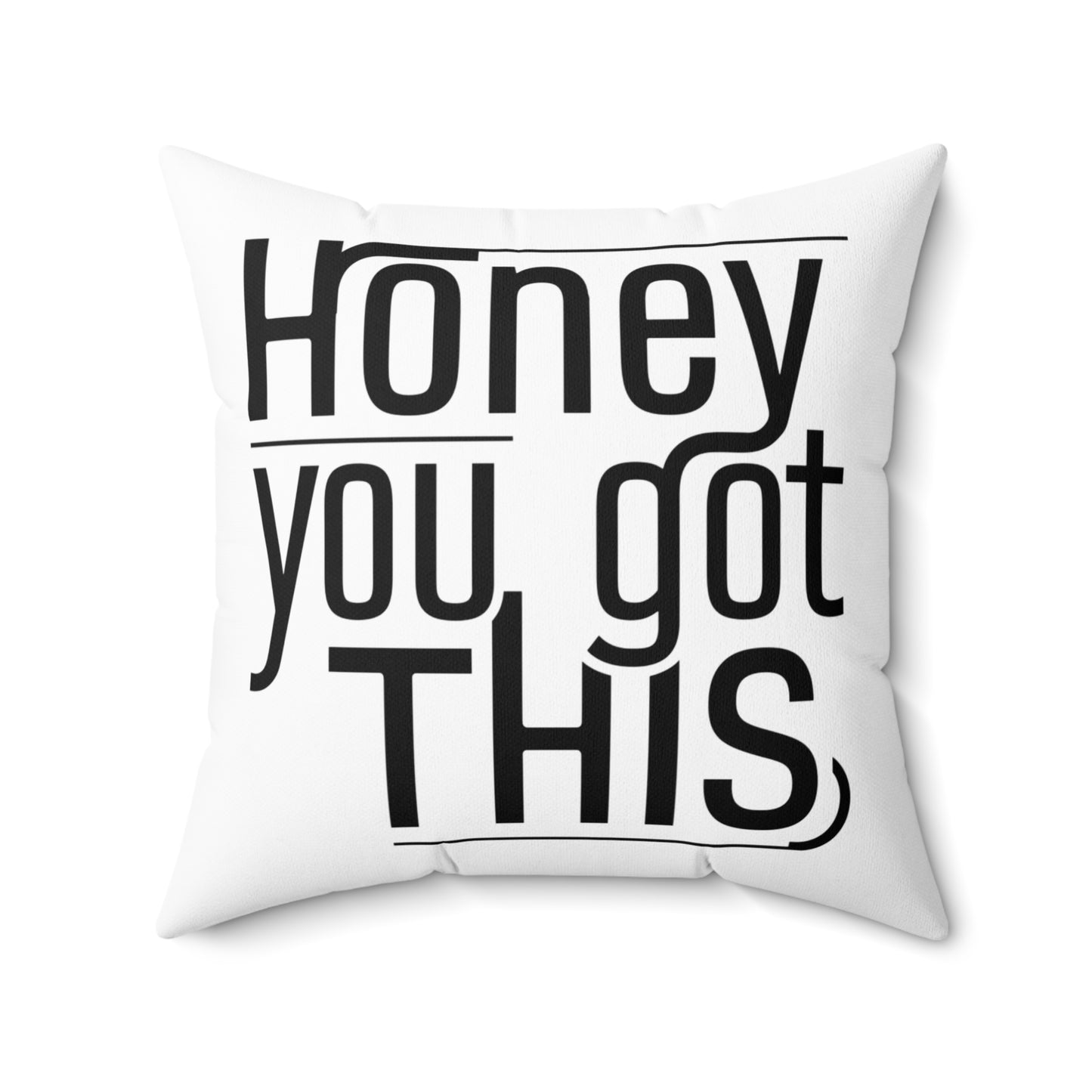 Honey Spun Polyester Square Pillow