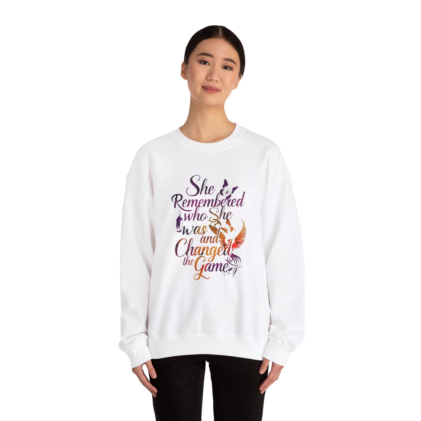 She Remembered Who She Was And Changed The Game Unisex Heavy Blend™ Crewneck Sweatshirt