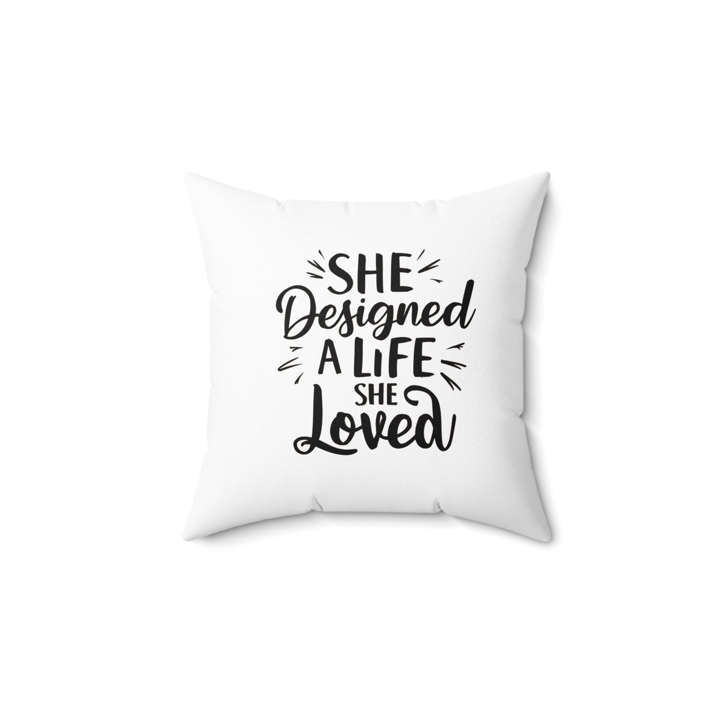 She designed  Spun Polyester Square Pillow