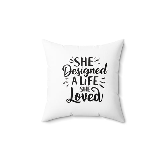 She designed  Spun Polyester Square Pillow