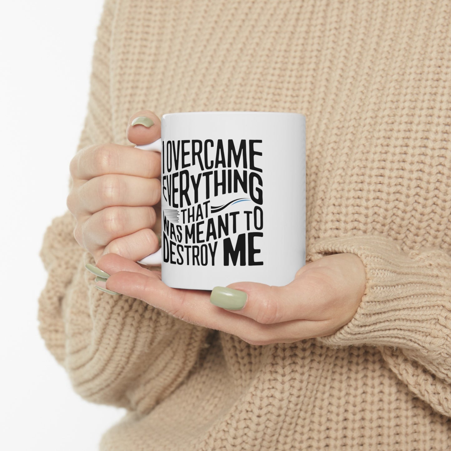 I Overcame Printed Ceramic Mug, (11oz, 15oz)
