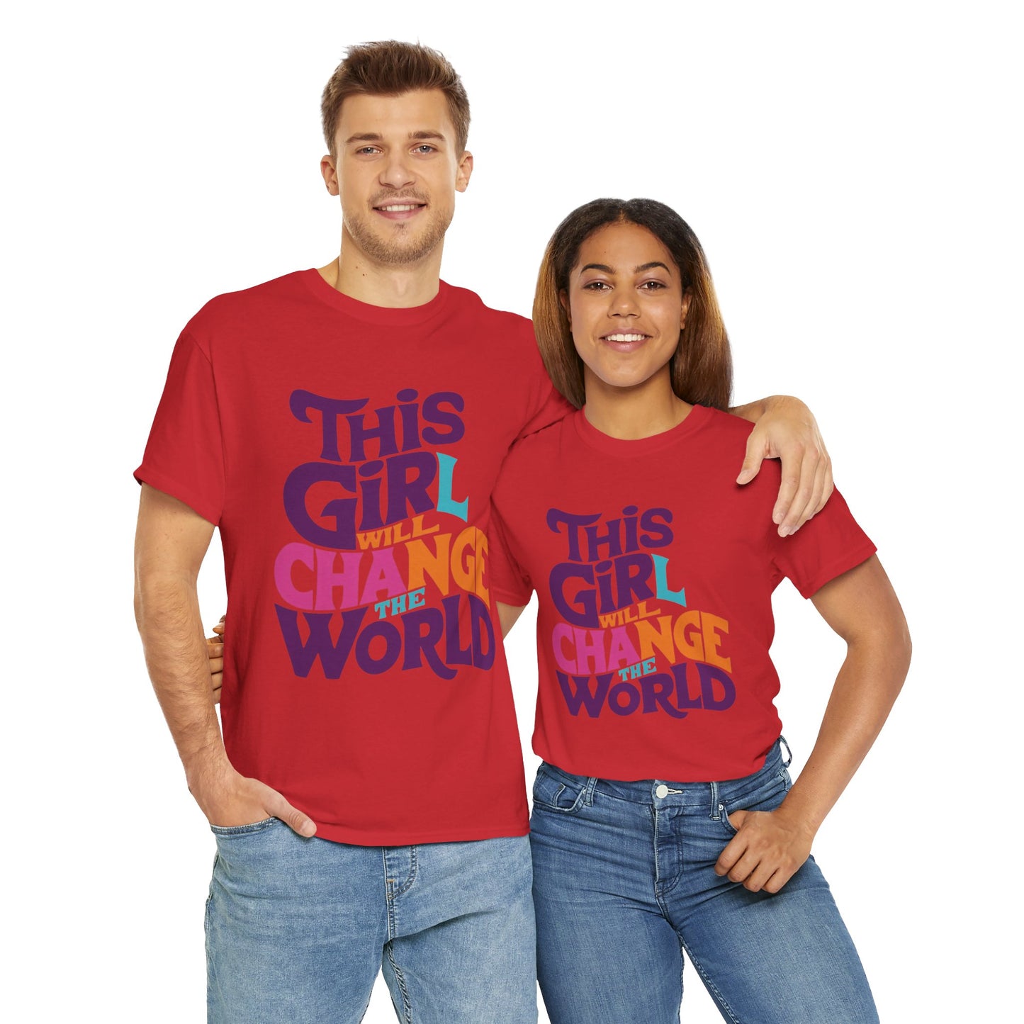 This Girl Printed  T Shirt with Hearts
