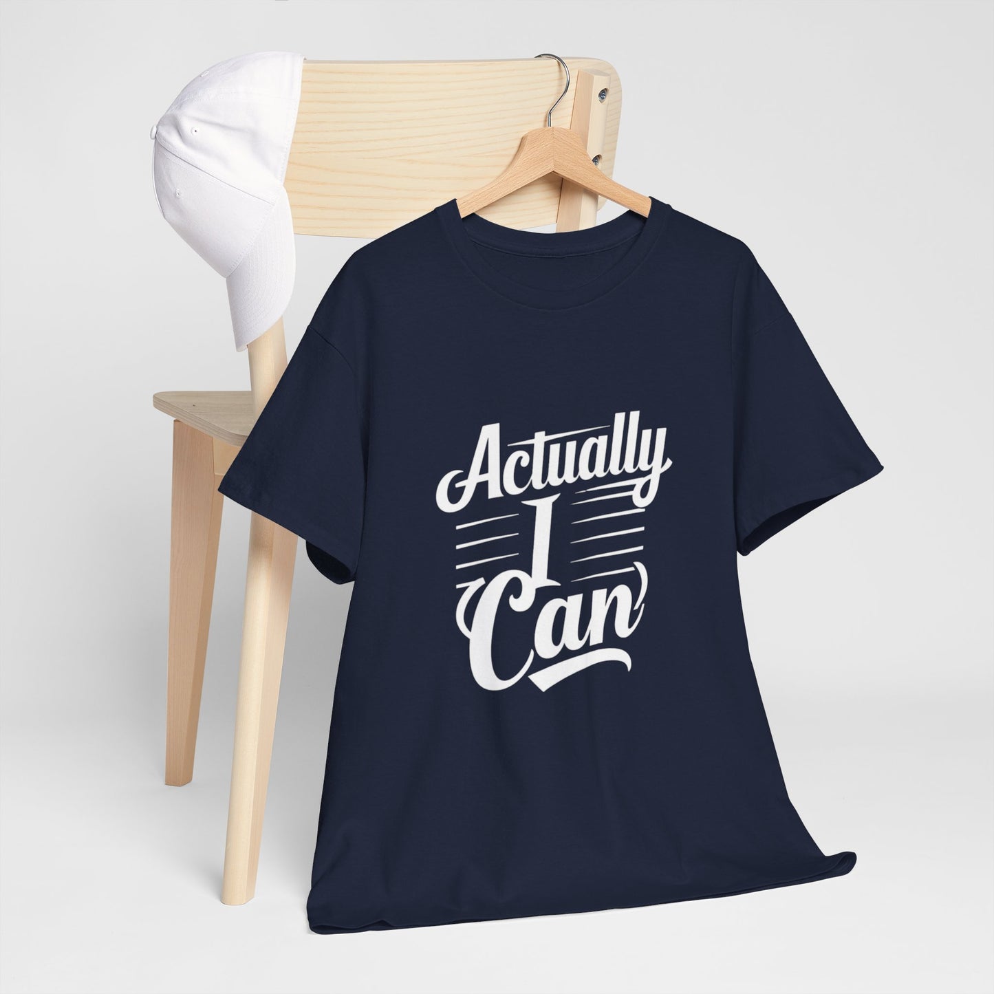 Actually I Can Women Heavy Cotton Tee