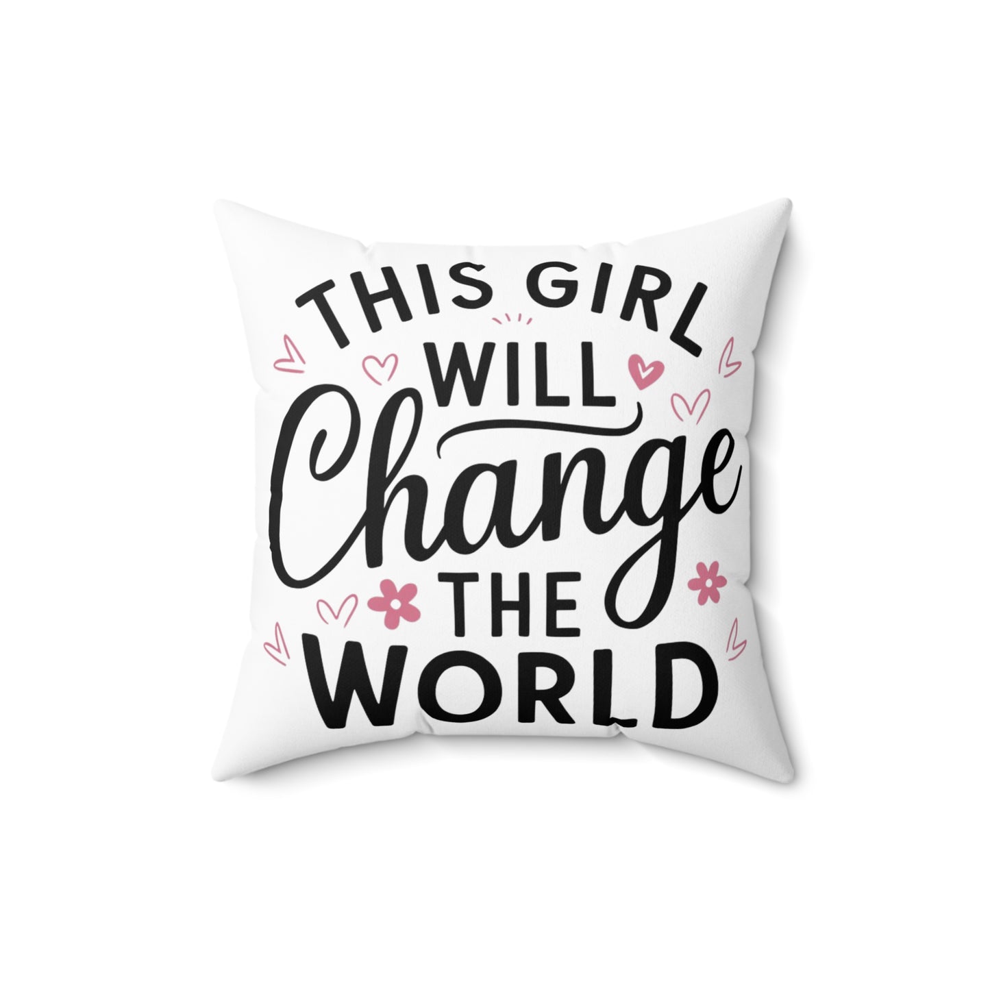 This Girl Spun Polyester Square Pillow