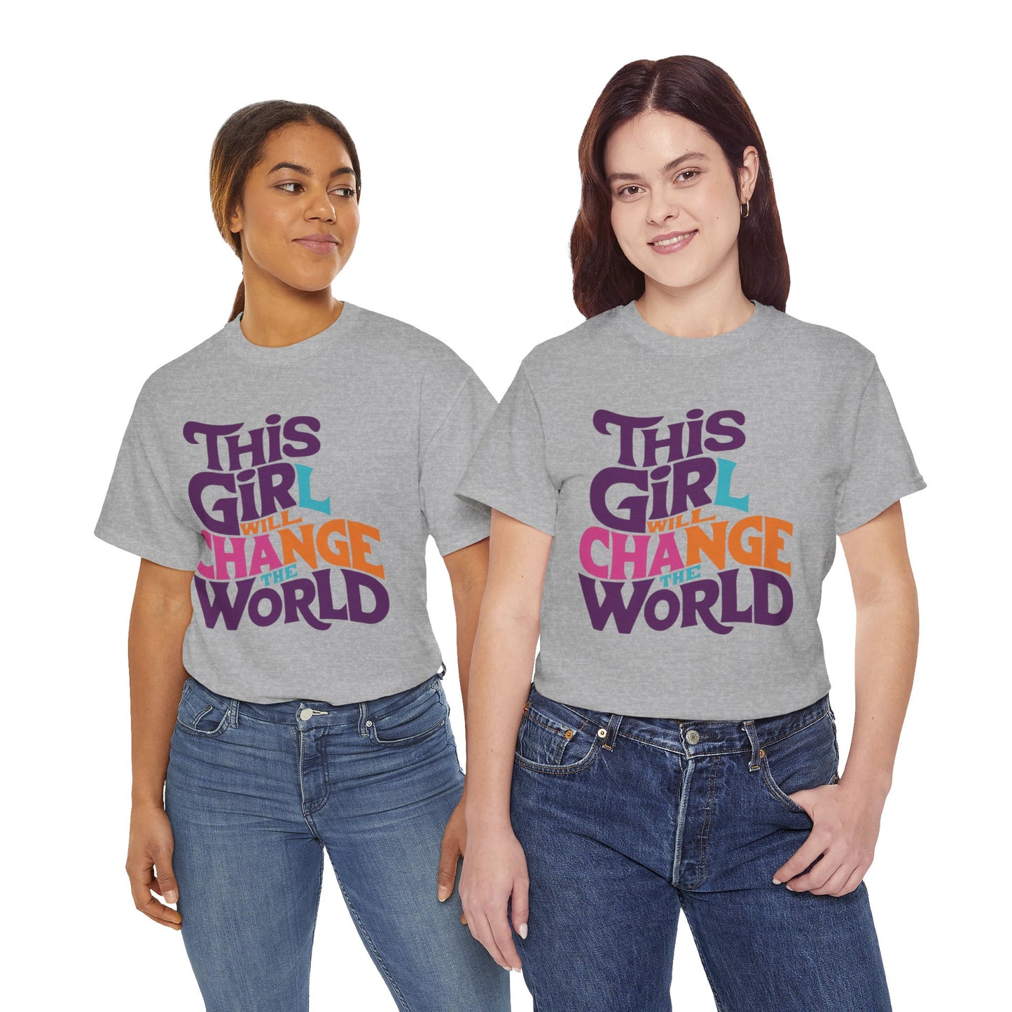 This Girl Printed  T Shirt with Hearts