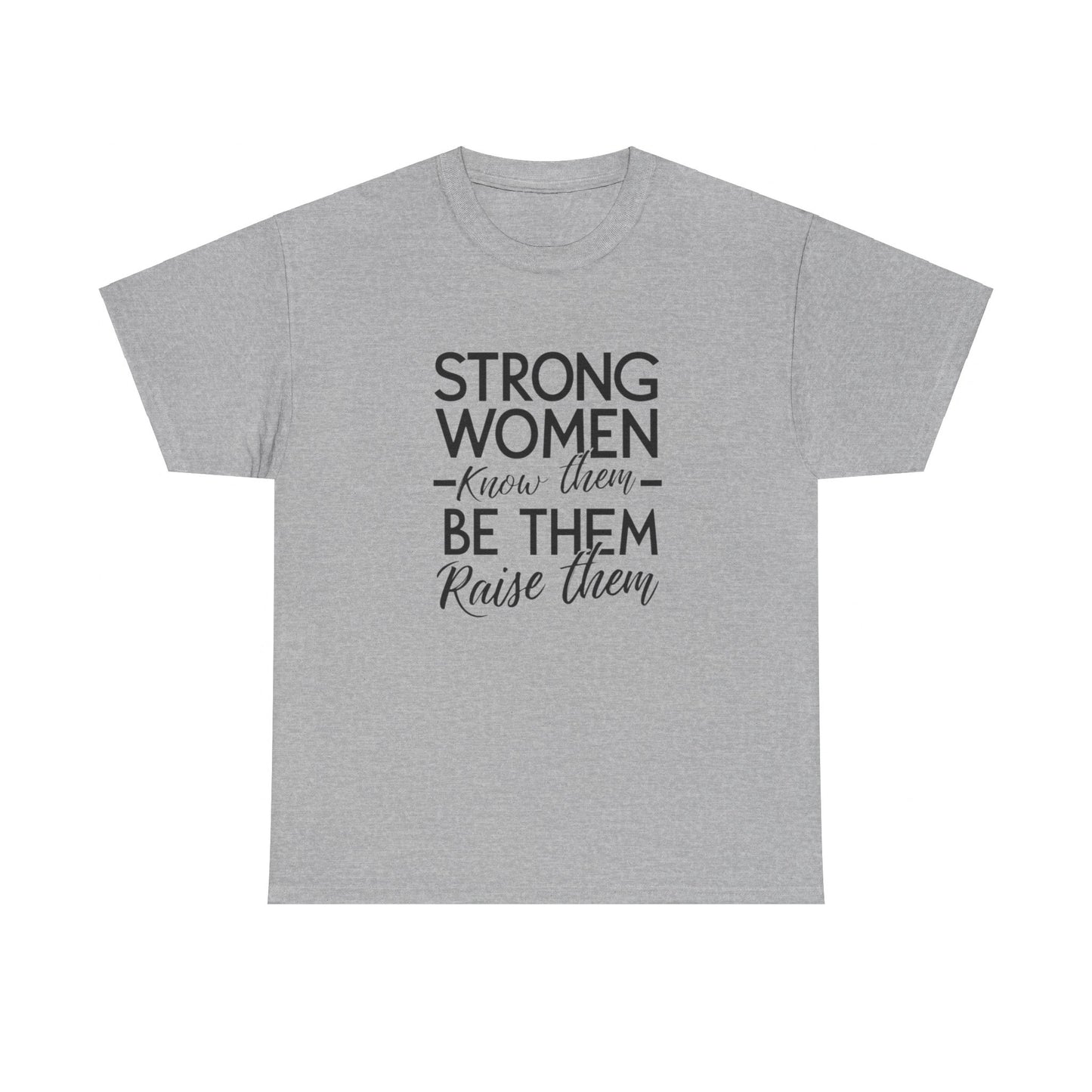 Strong Women Printed T Shirt with Hearts