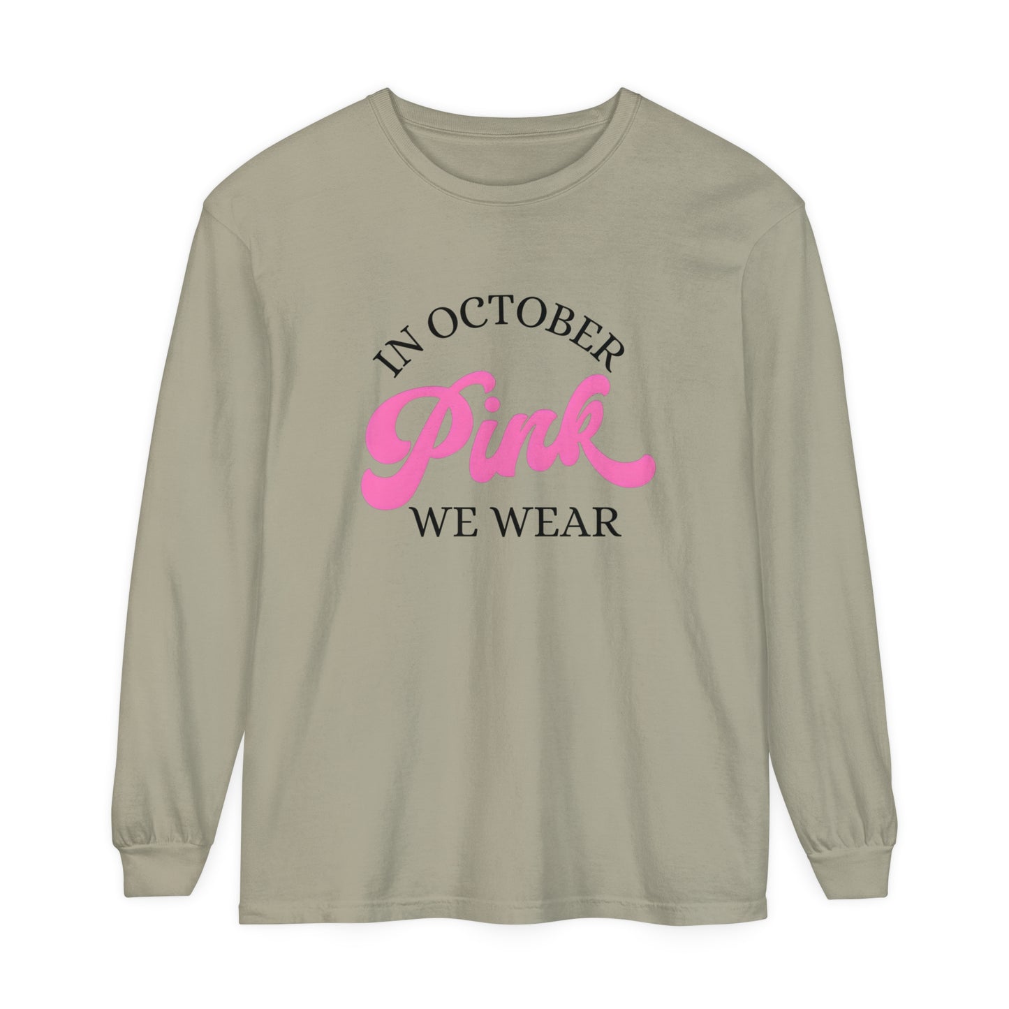 In October Unisex Garment-dyed Long Sleeve T-Shirt