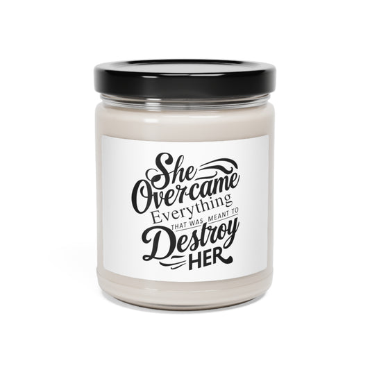 She Overcame Scented Soy Candle, 9oz