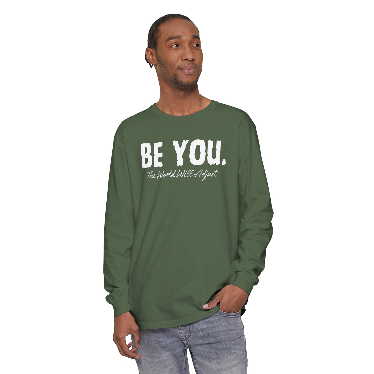 Be You Women Garment-dyed Long Sleeve T-Shirt