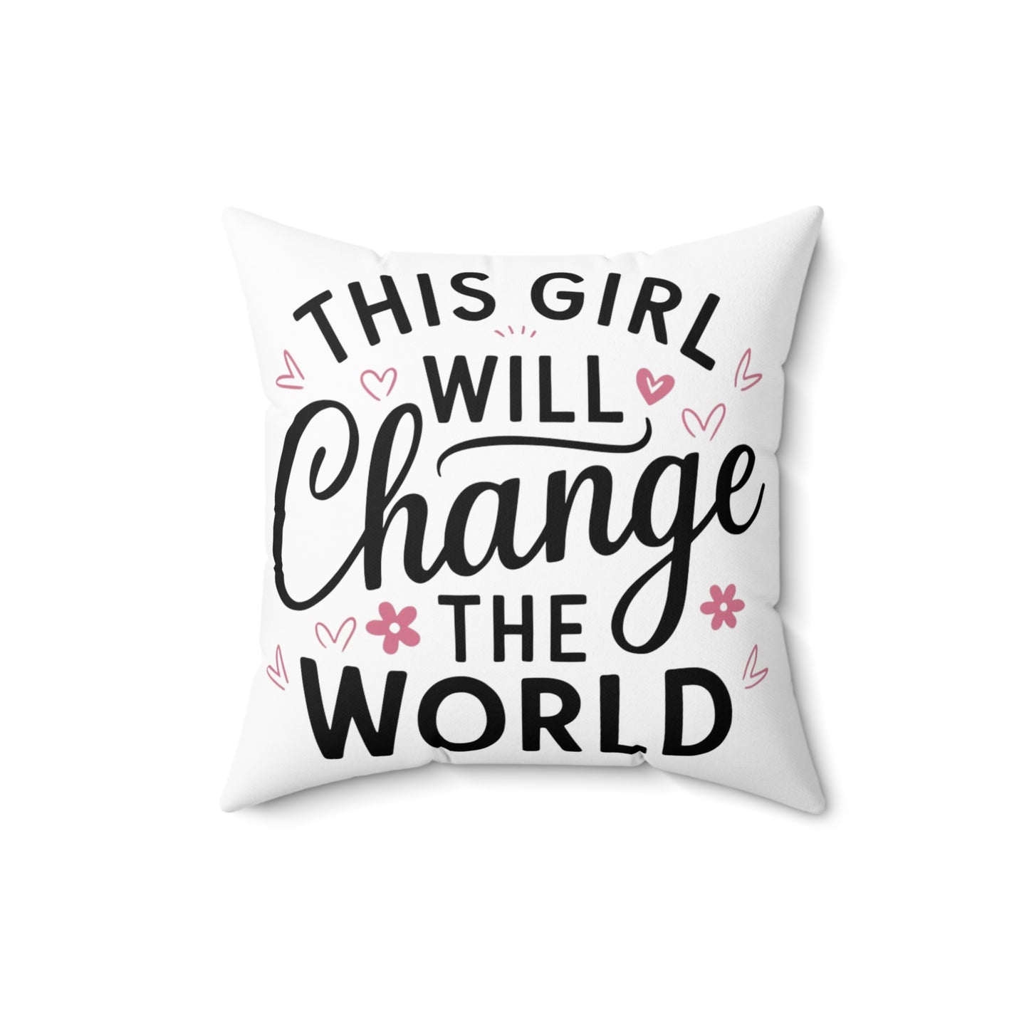This Girl Spun Polyester Square Pillow