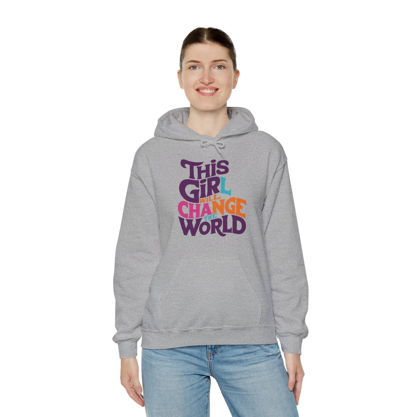 This Girl Will Change The World Unisex Heavy Blend™ Hooded Sweatshirt