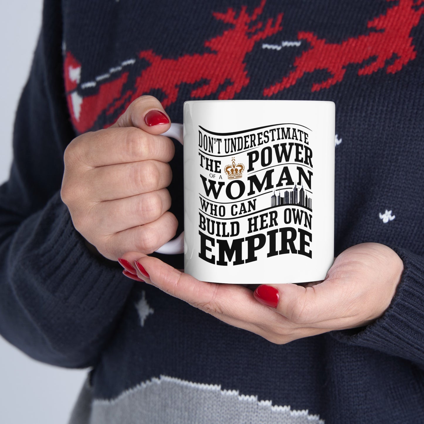 Don't Underestimate Printed Ceramic Mug, (11oz, 15oz)