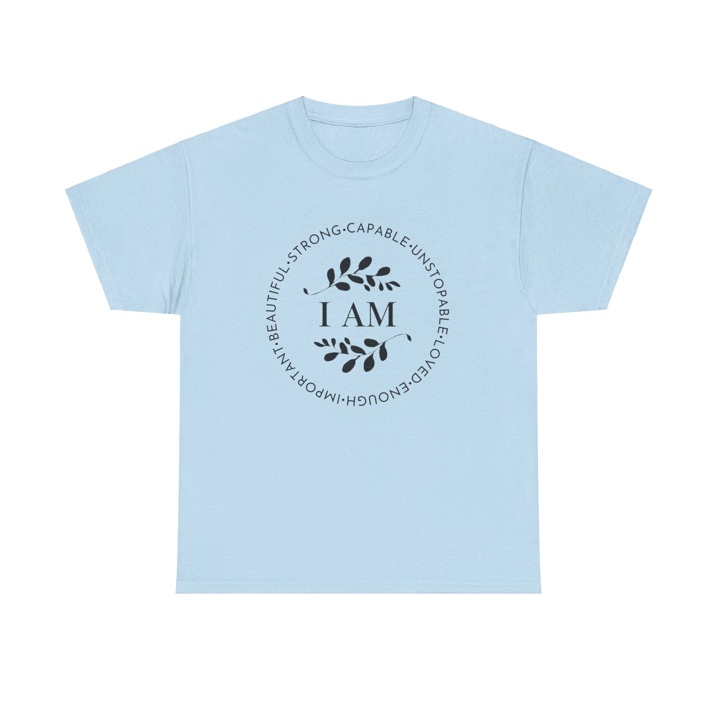 I AM Printed T Shirt with Hearts