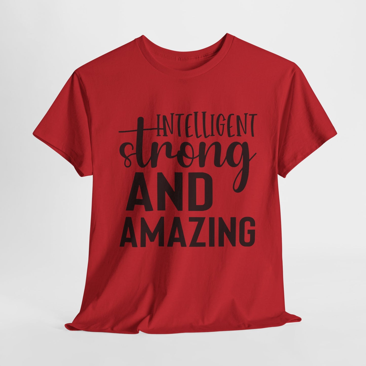 Intelligent Strong Printed T Shirt with Hearts